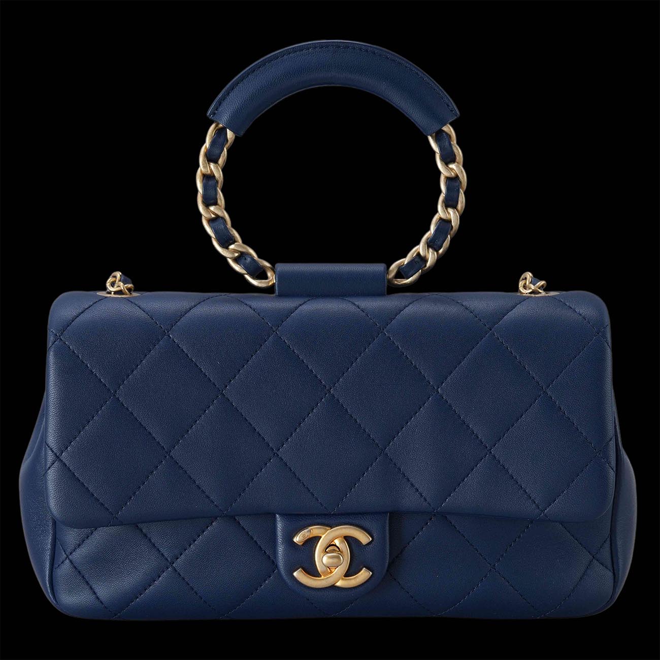 CHANEL(USED)샤넬 시즌 클래식 체인  탑핸들 플랩백