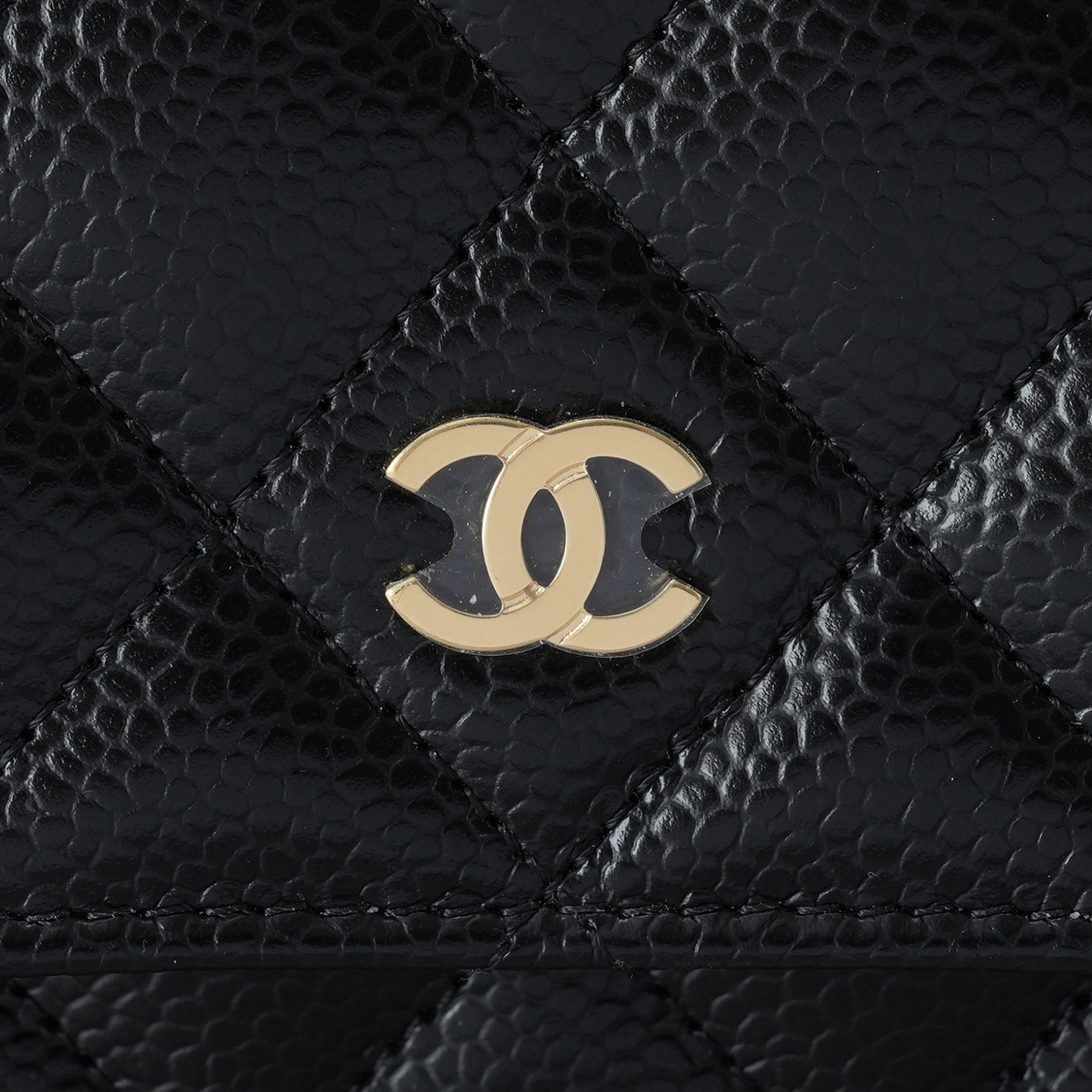 CHANEL(USED)샤넬 클래식 캐비어 WOC 금장