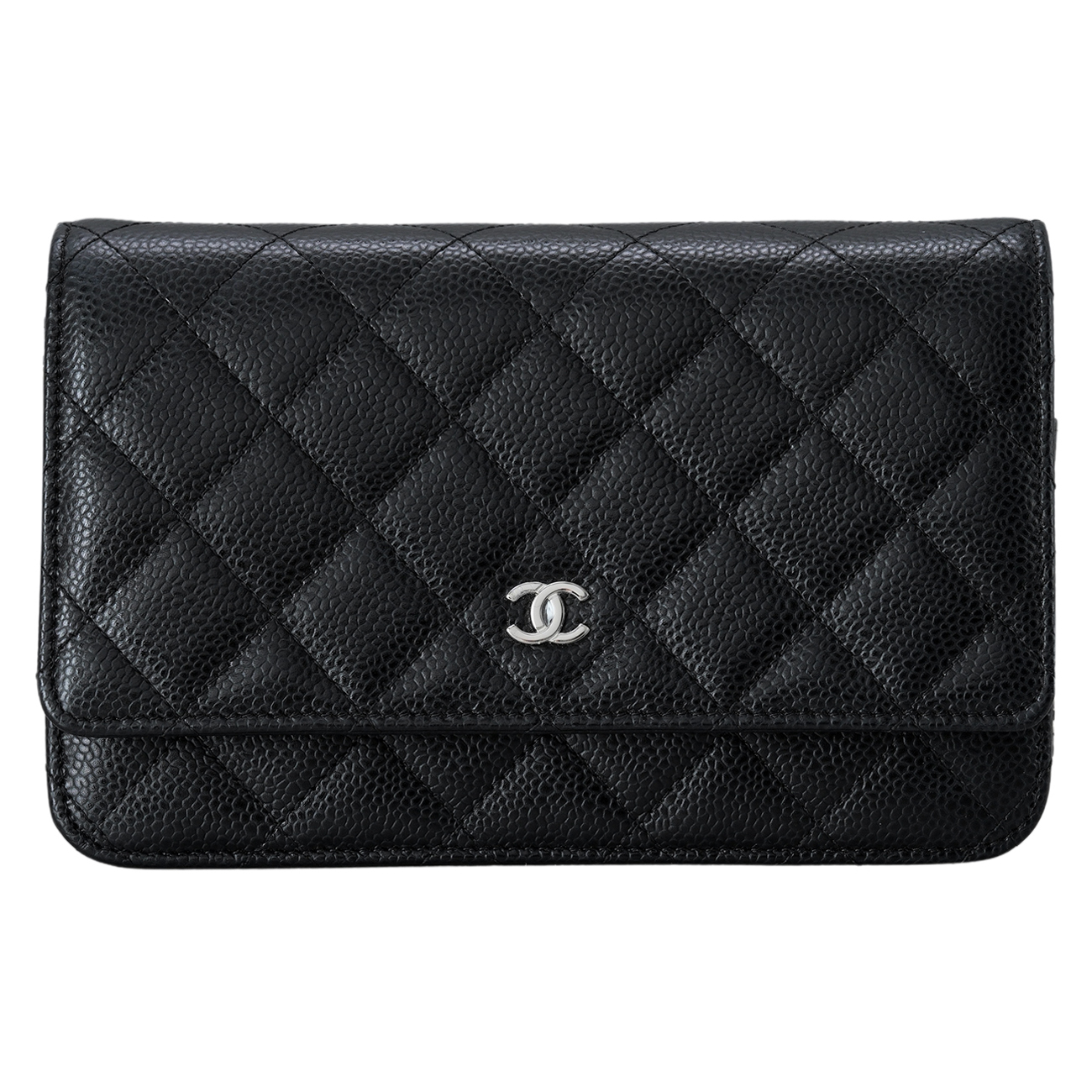 CHANEL(USED)샤넬 클래식 캐비어 WOC 은장