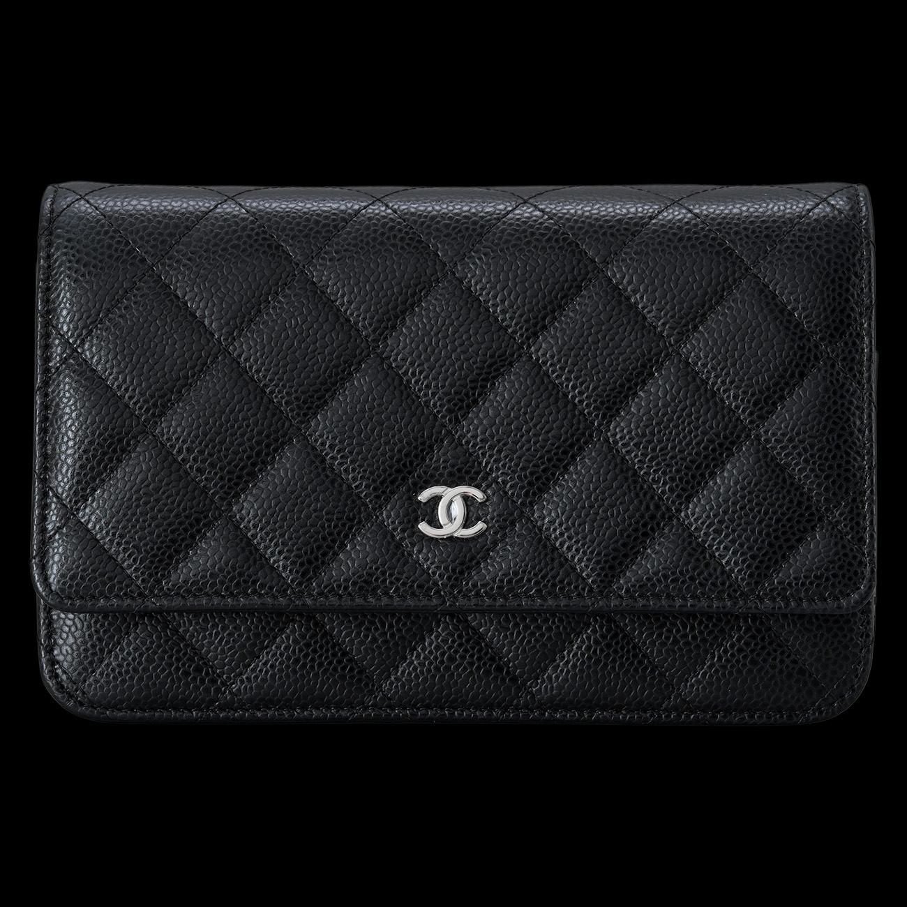 CHANEL(USED)샤넬 클래식 캐비어 WOC 은장