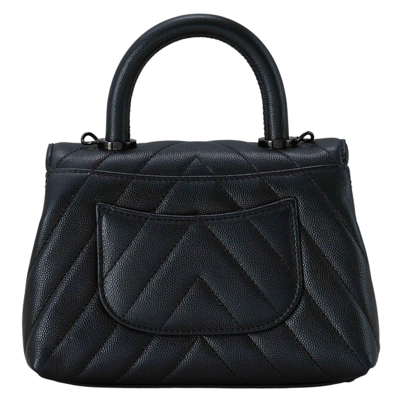 CHANEL(USED)샤넬 캐비어 쉐브론 코코핸들 미니