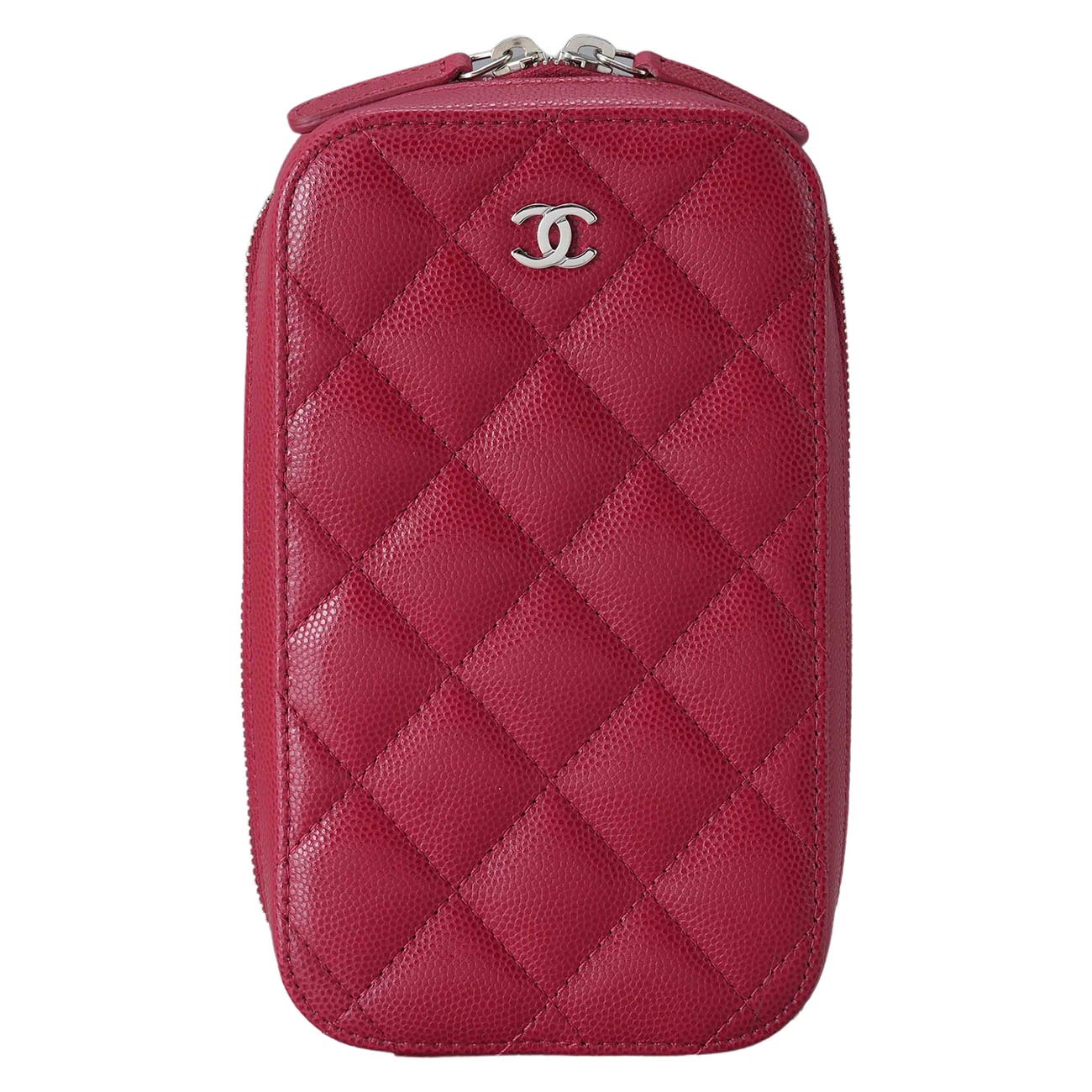 CHANEL(USED)샤넬 A70655 캐비어 폰홀더 레드