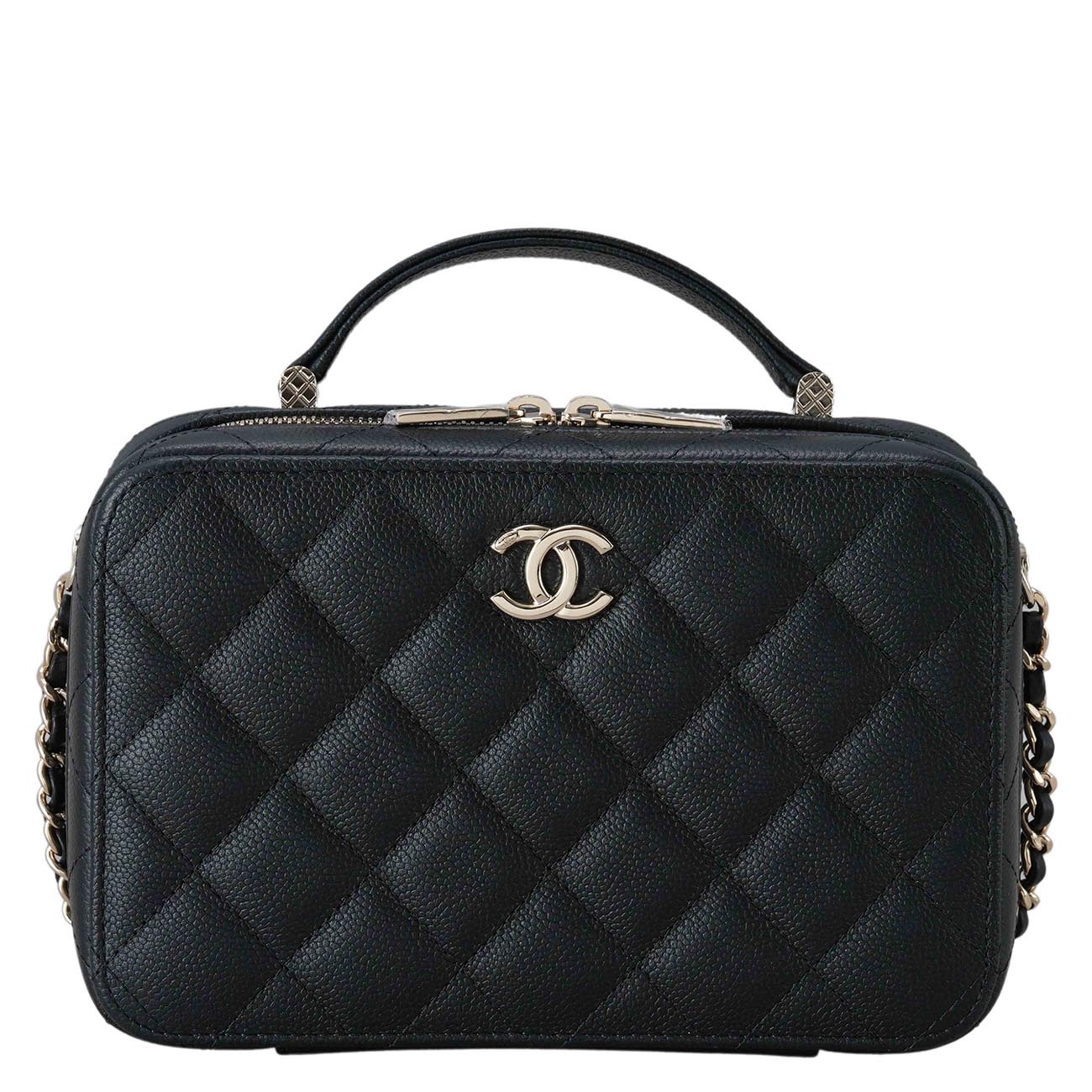 CHANEL(USED)샤넬 AS3168 캐비어 탑핸들 스퀘어 코스메틱