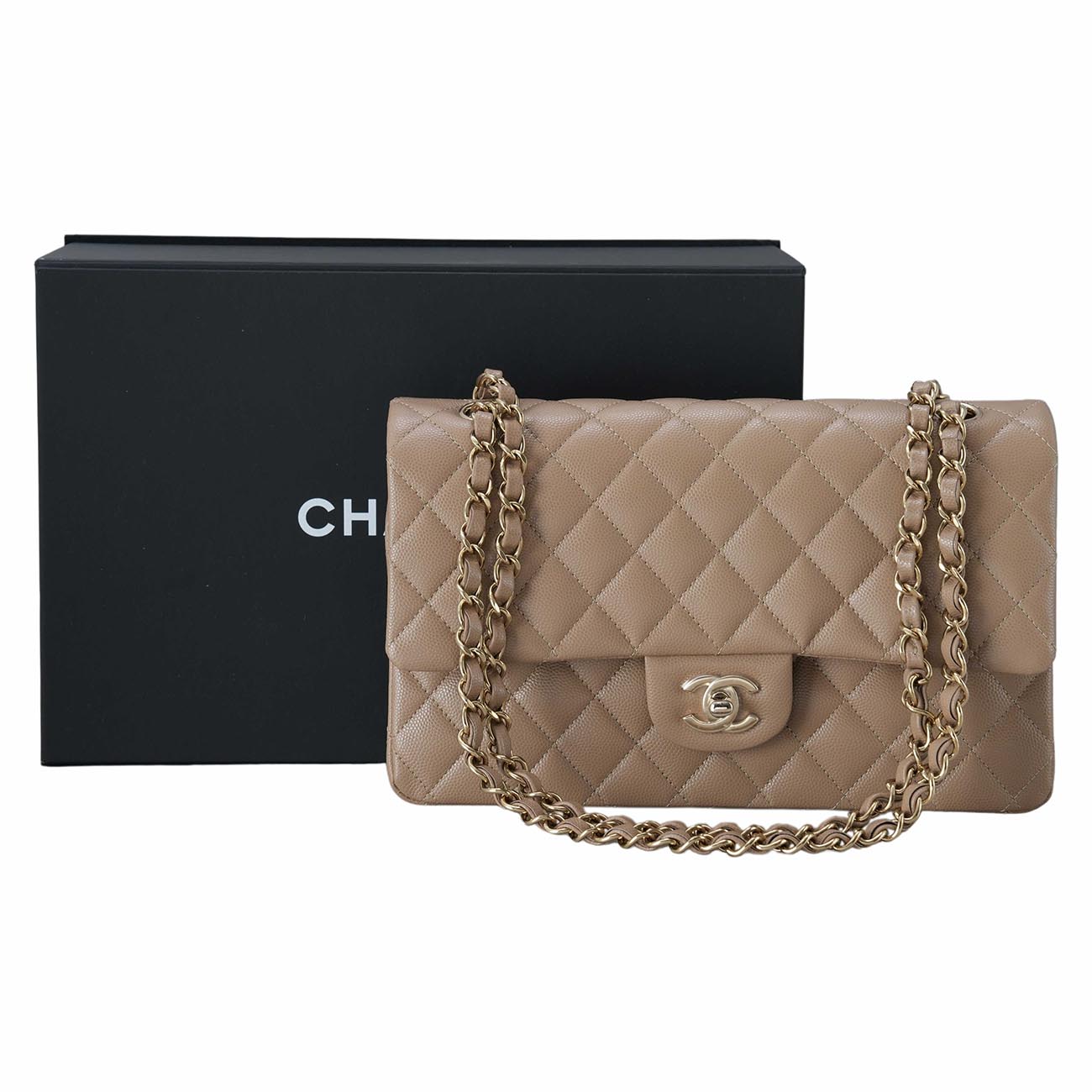 CHANEL(USED)샤넬 클래식 캐비어 미듐 플랩백