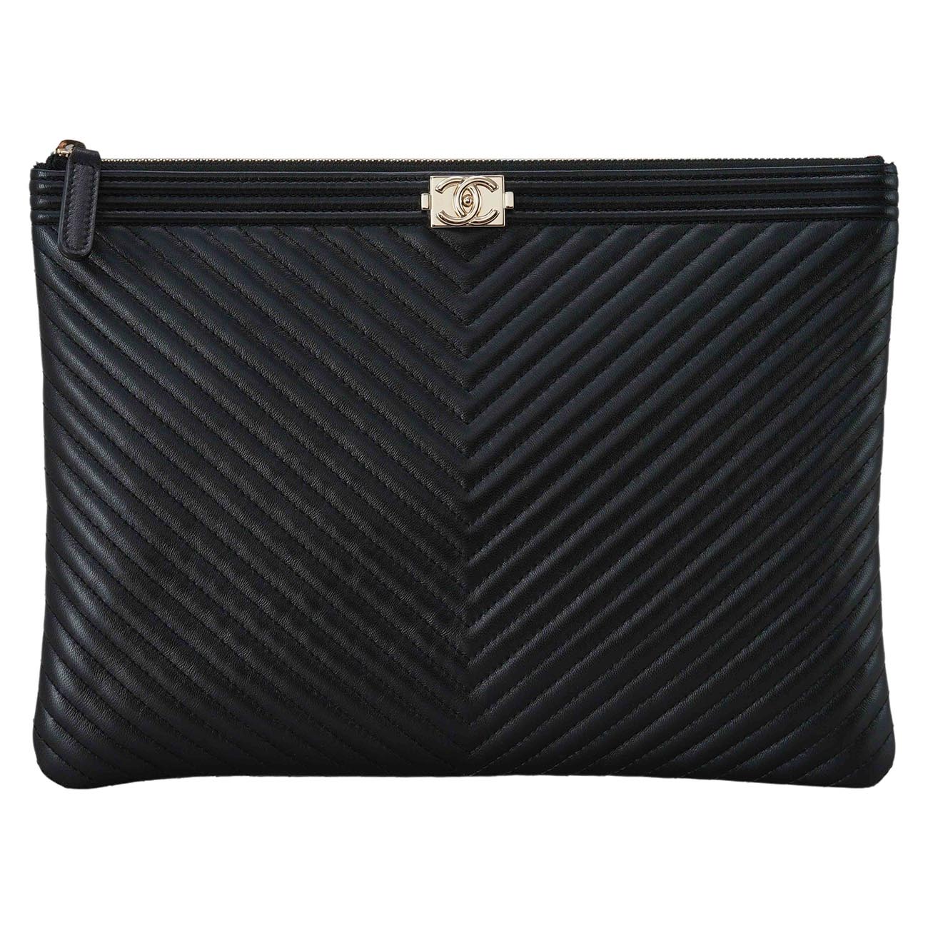 CHANEL(USED)샤넬 A84406 쉐브론 클러치