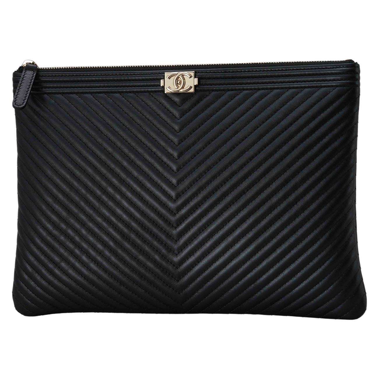 CHANEL(USED)샤넬 A84406 쉐브론 클러치