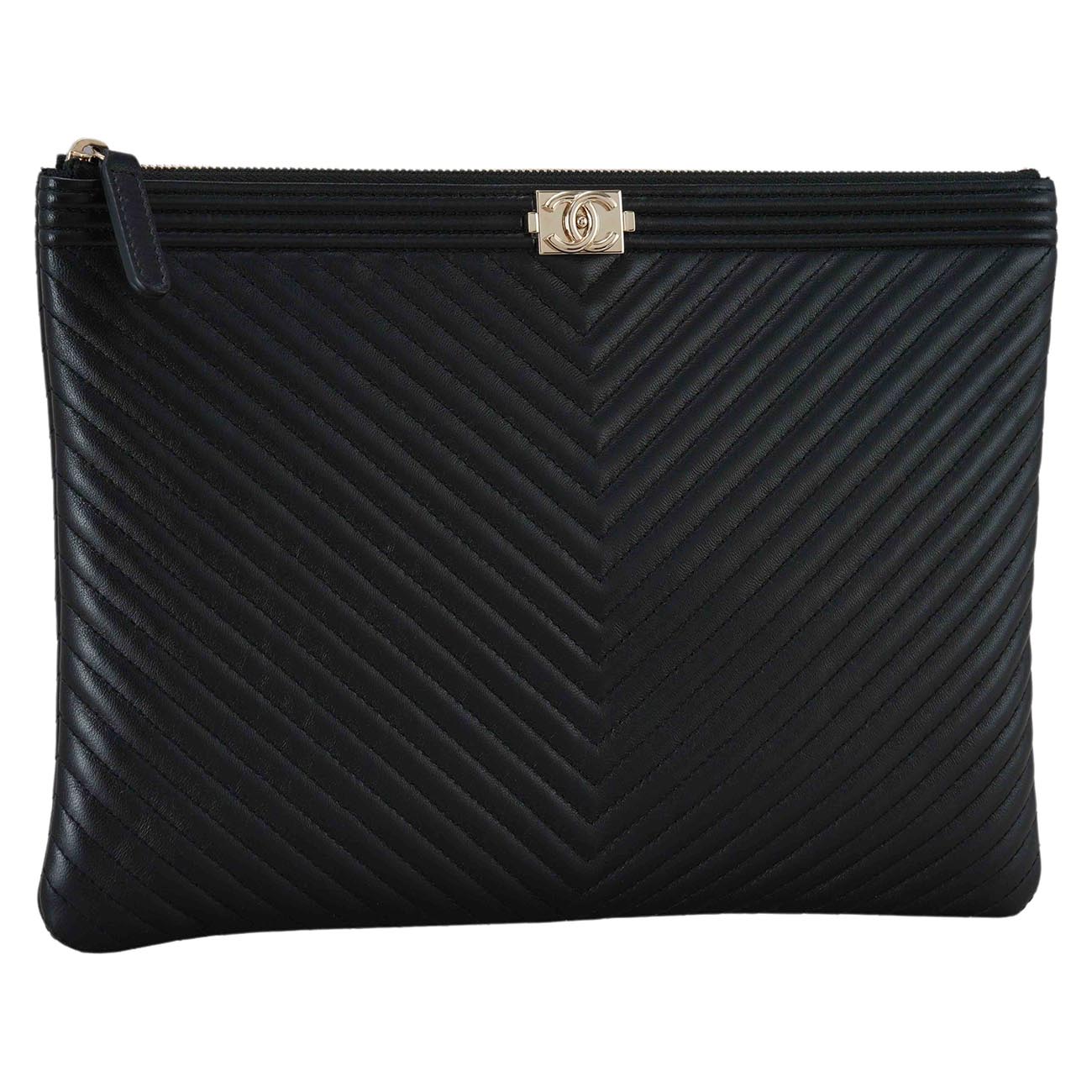 CHANEL(USED)샤넬 A84406 쉐브론 클러치