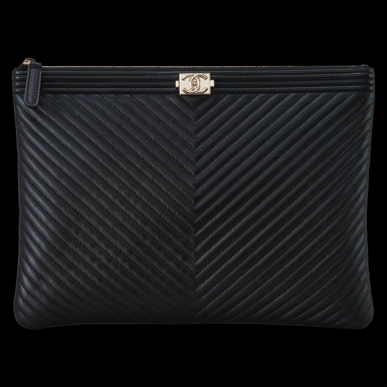 CHANEL(USED)샤넬 A84406 쉐브론 클러치