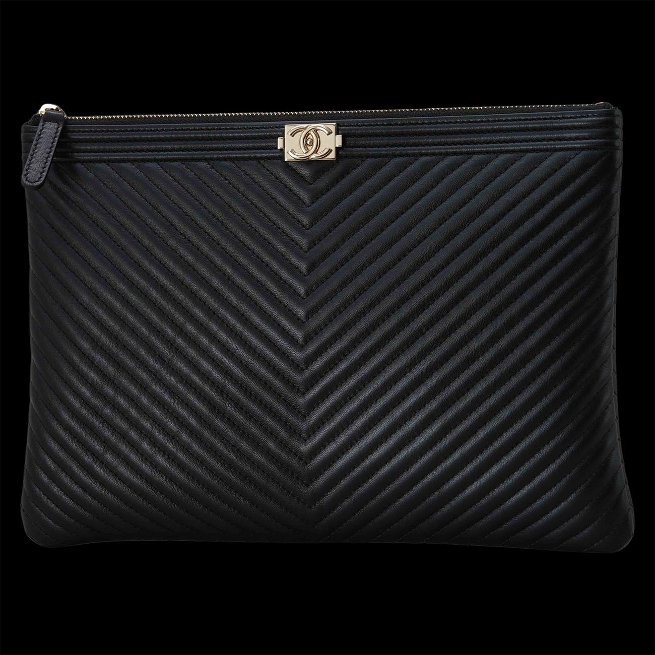 CHANEL(USED)샤넬 A84406 쉐브론 클러치