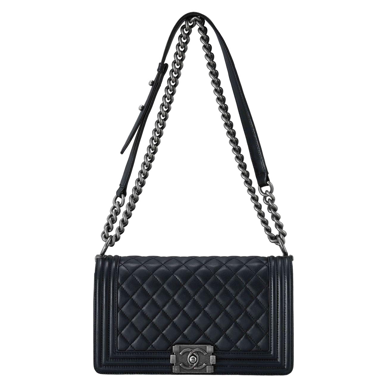 CHANEL(USED)샤넬 램스킨 보이샤넬 미듐 플랩백