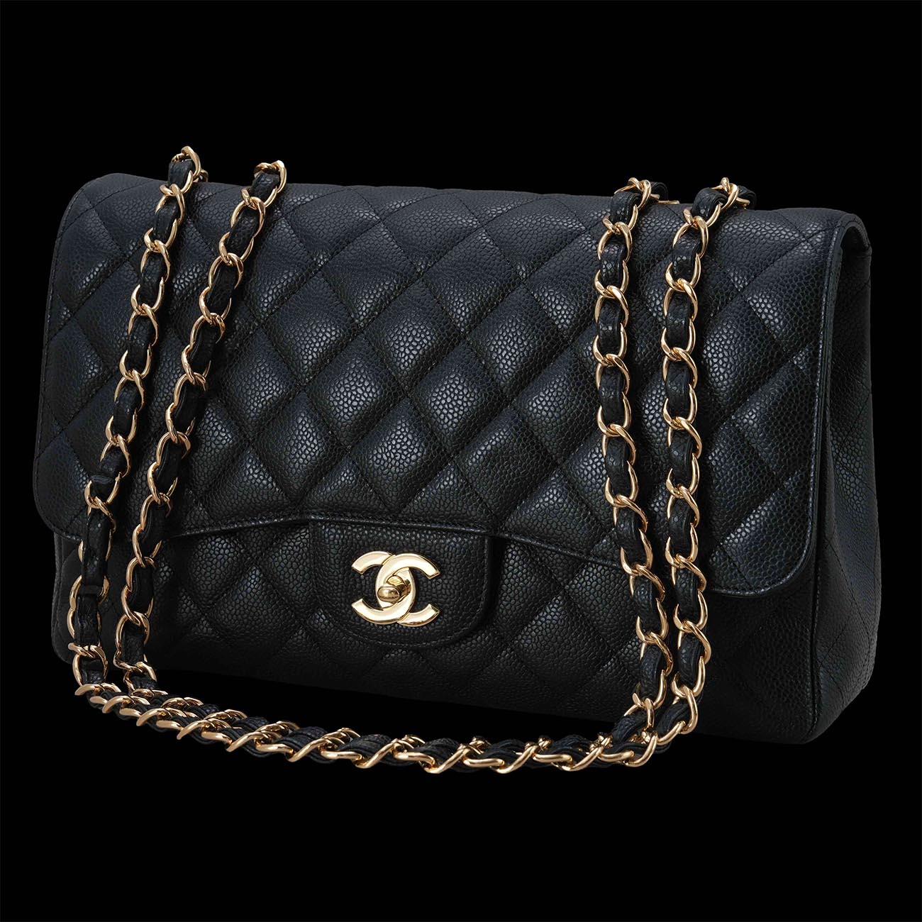 CHANEL(USED)샤넬 캐비어 클래식 점보 플랩백