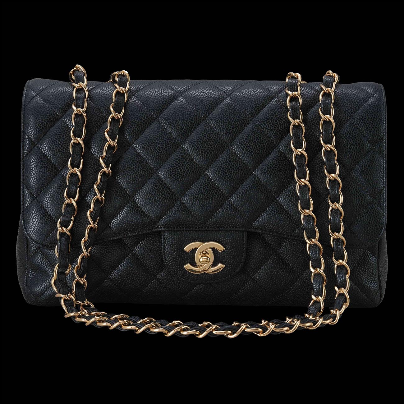 CHANEL(USED)샤넬 캐비어 클래식 점보 플랩백