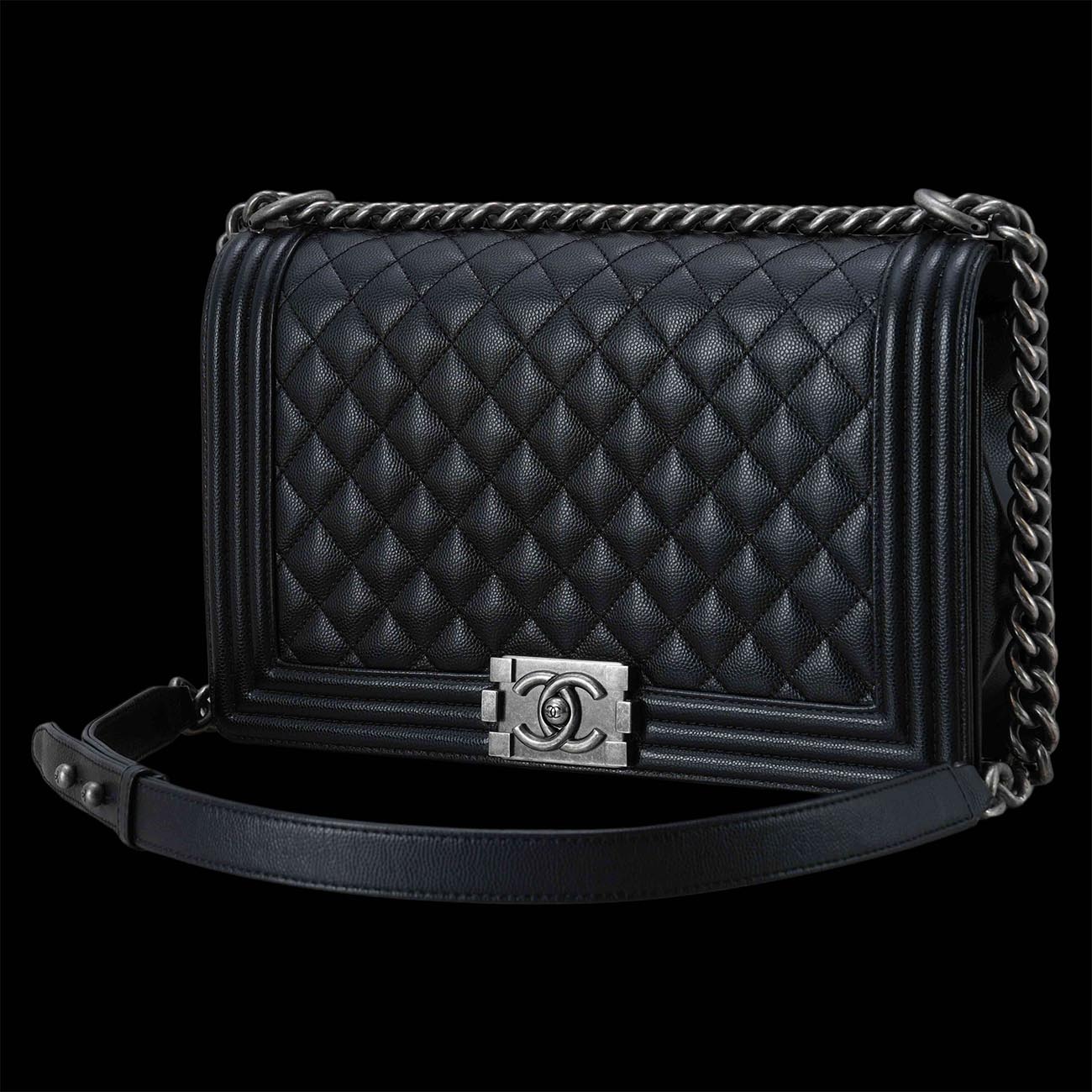 CHANEL(USED)샤넬 캐비어 클래식 보이샤넬 라지 플랩백