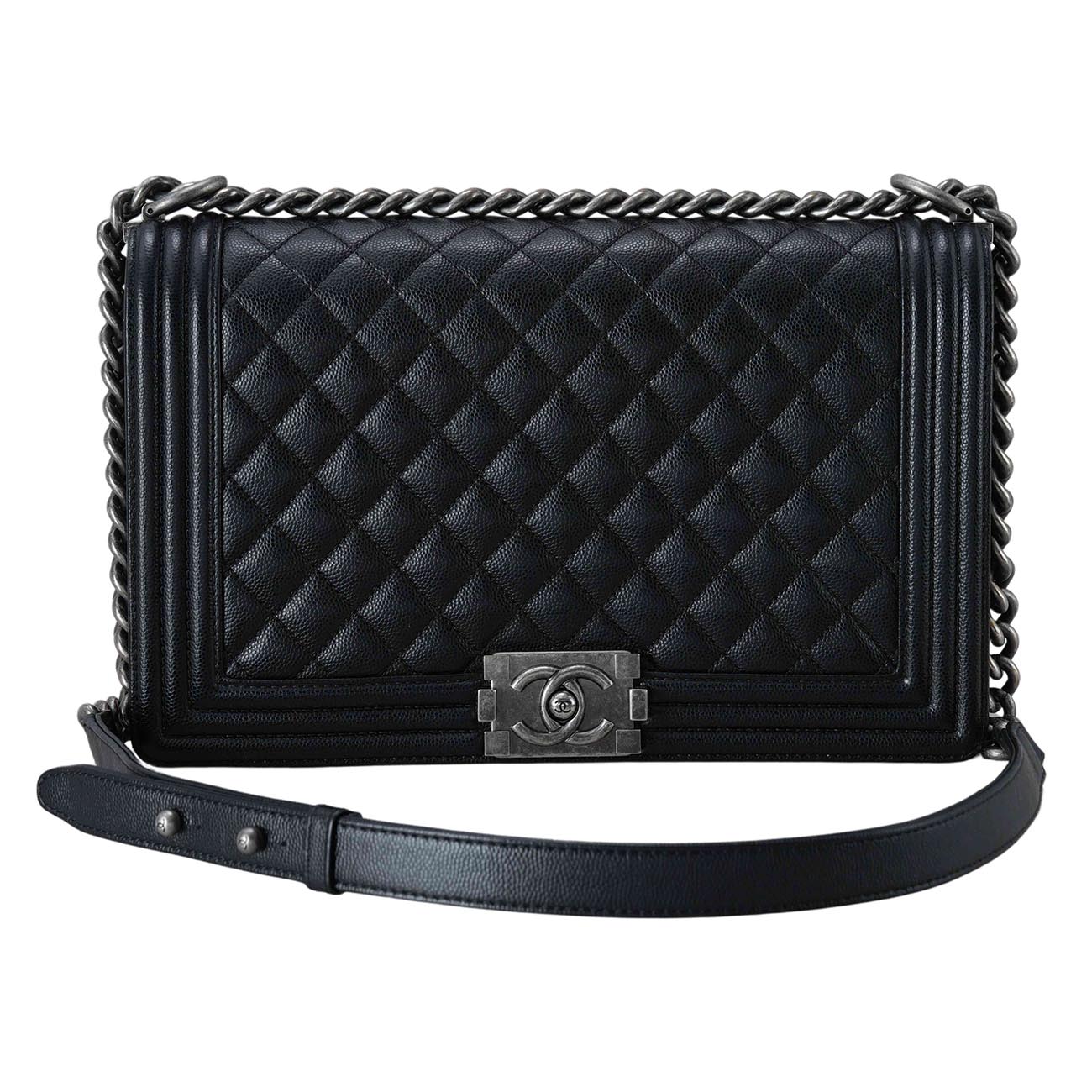 CHANEL(USED)샤넬 캐비어 클래식 보이샤넬 라지 플랩백