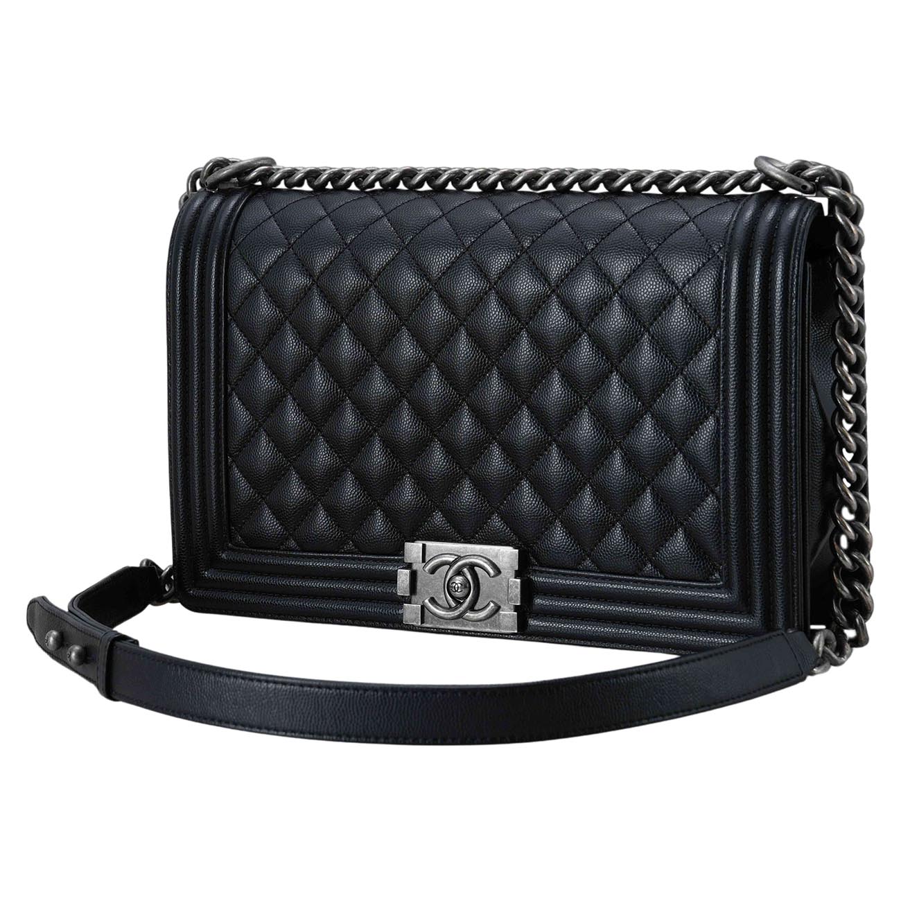 CHANEL(USED)샤넬 캐비어 클래식 보이샤넬 라지 플랩백