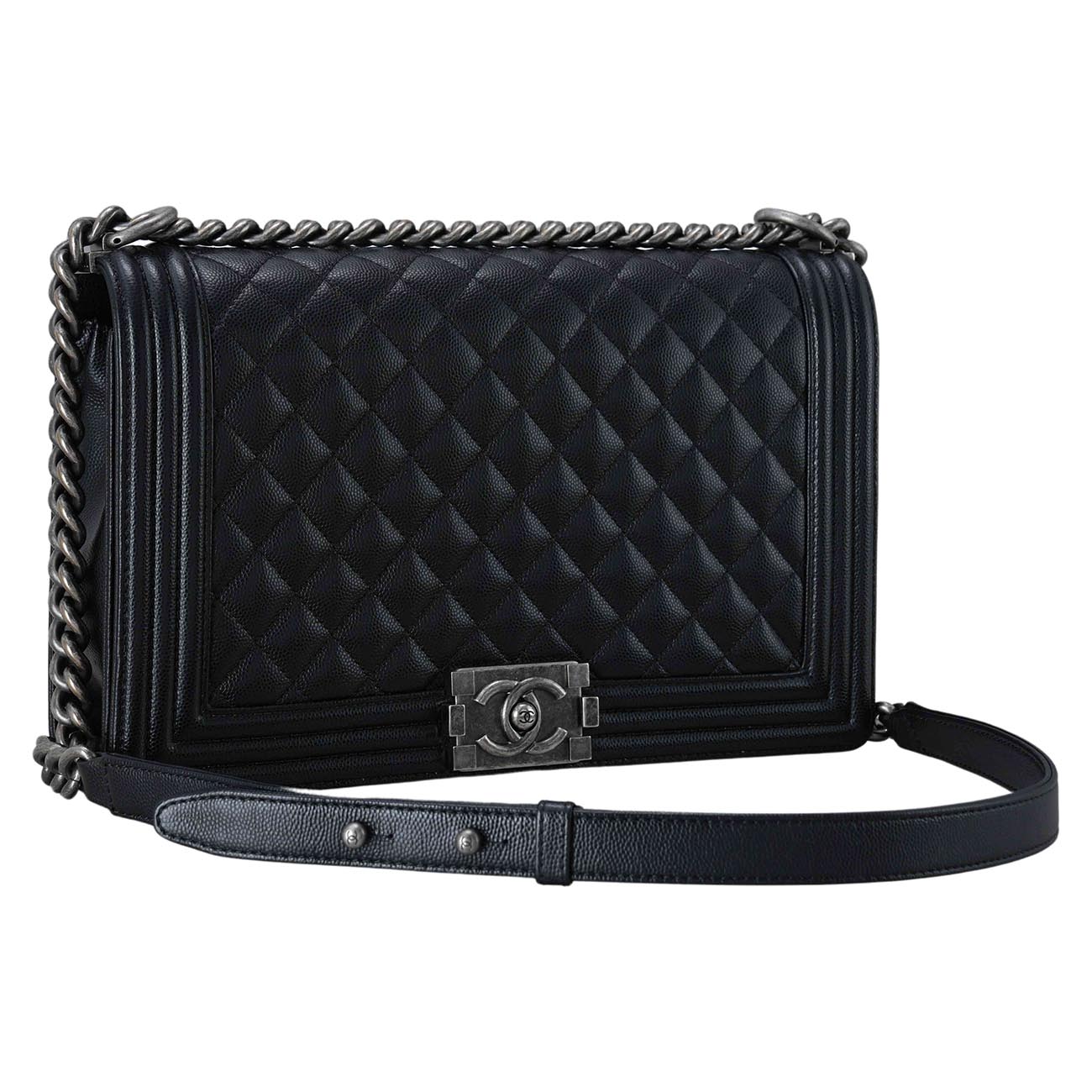 CHANEL(USED)샤넬 캐비어 클래식 보이샤넬 라지 플랩백
