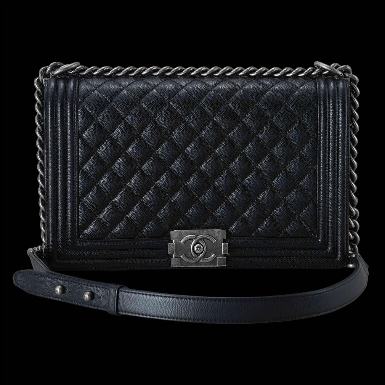CHANEL(USED)샤넬 캐비어 클래식 보이샤넬 라지 플랩백