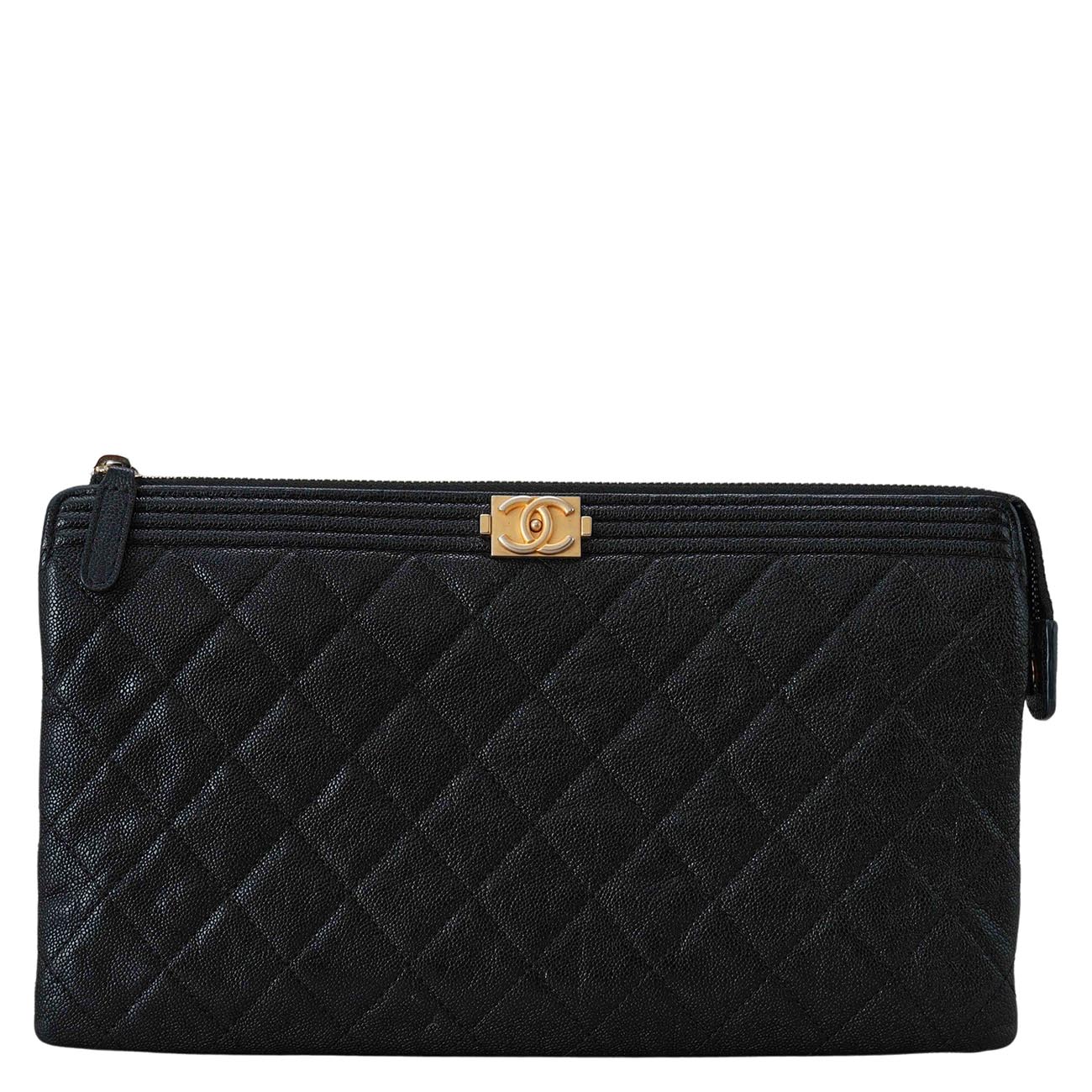 CHANEL(USED)샤넬 시즌 캐비어 보이샤넬 클러치