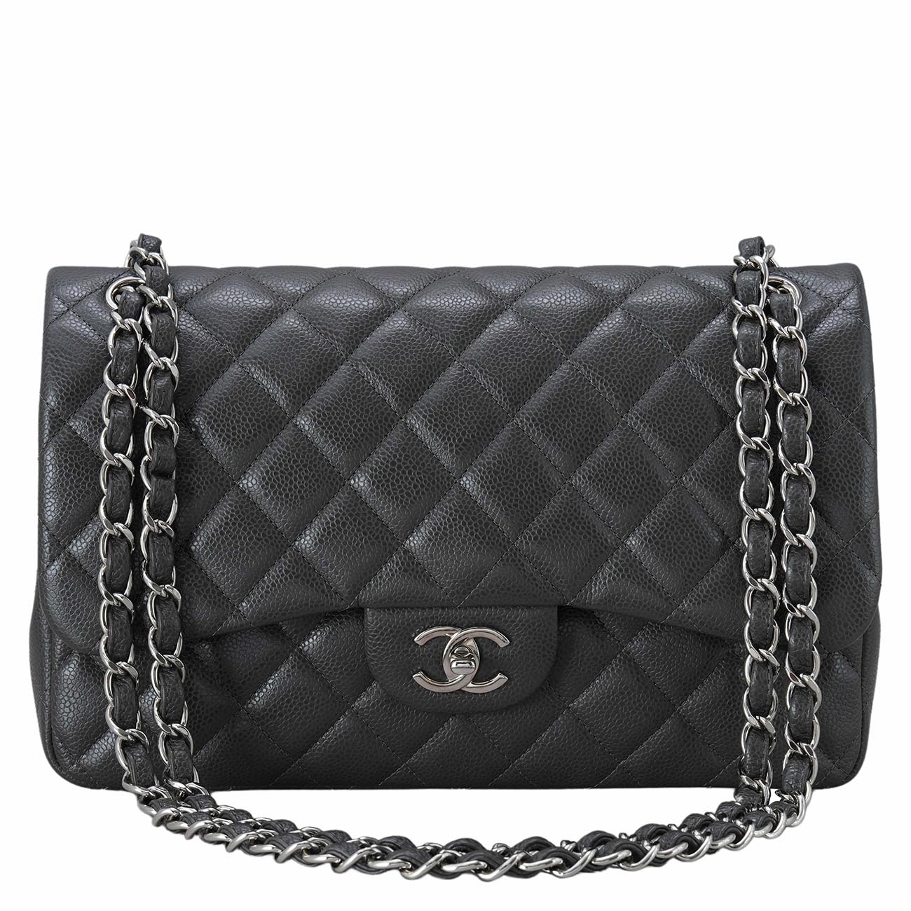 CHANEL(USED)샤넬 클래식 캐비어 라지 플랩백