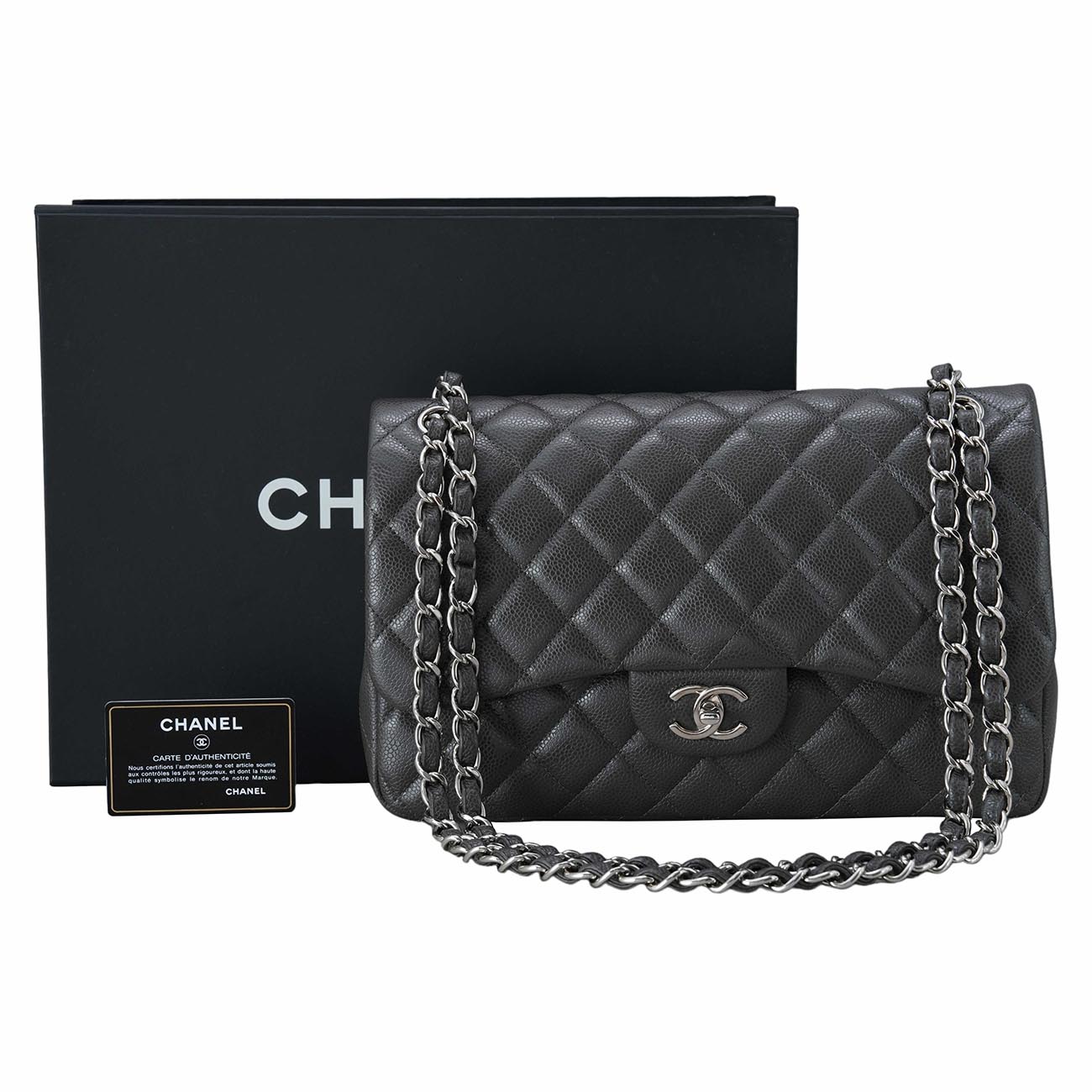 CHANEL(USED)샤넬 클래식 캐비어 라지 플랩백