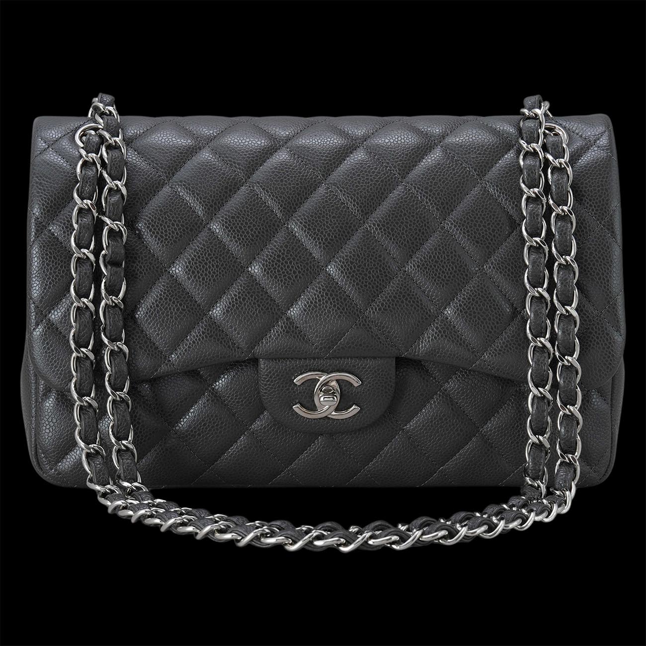 CHANEL(USED)샤넬 클래식 캐비어 라지 플랩백