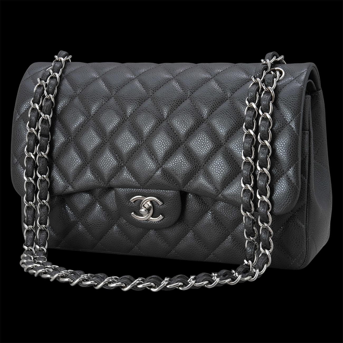 CHANEL(USED)샤넬 클래식 캐비어 라지 플랩백
