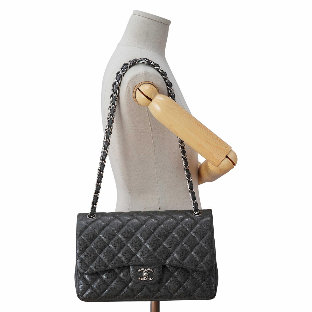 CHANEL(USED)샤넬 클래식 캐비어 라지 플랩백