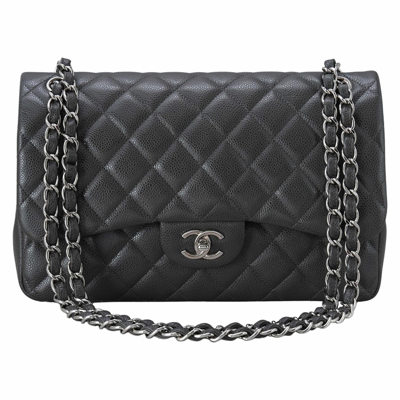 CHANEL(USED)샤넬 클래식 캐비어 라지 플랩백