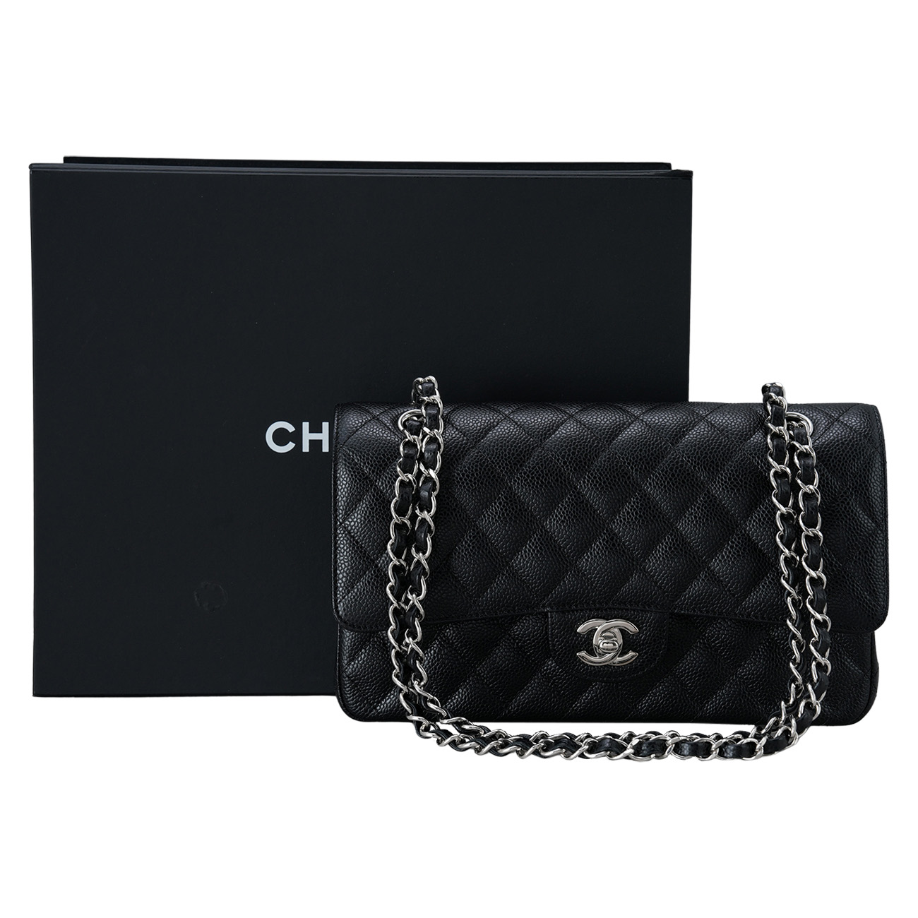 CHANEL(USED)샤넬 캐비어 클래식 미듐 플랩백