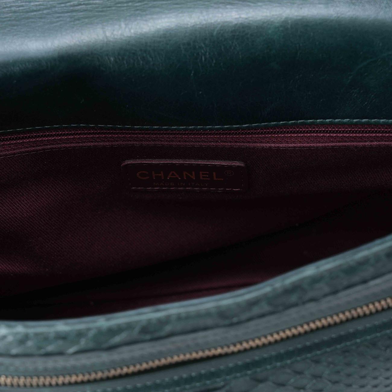 CHANEL(USED)샤넬 시즌 클래식 파이톤 라지 플랩백