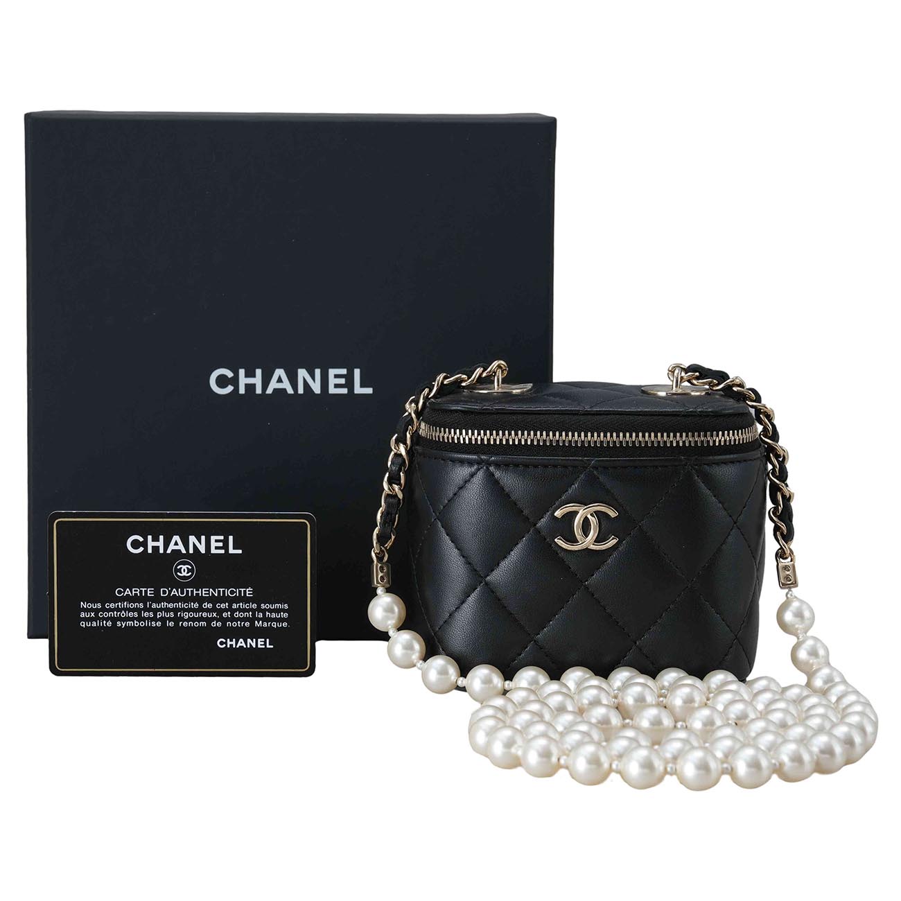 CHANEL(USED)샤넬 AP2581 베니티 진주체인 크로스백