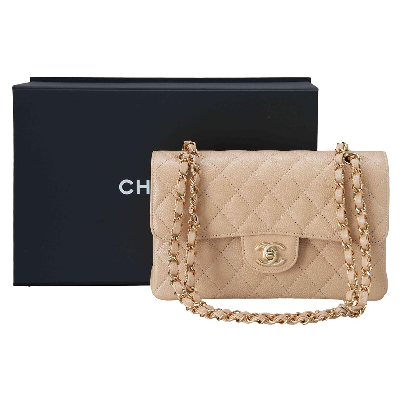 CHANEL(USED)샤넬 A01113 캐비어 클래식 스몰 플랩백