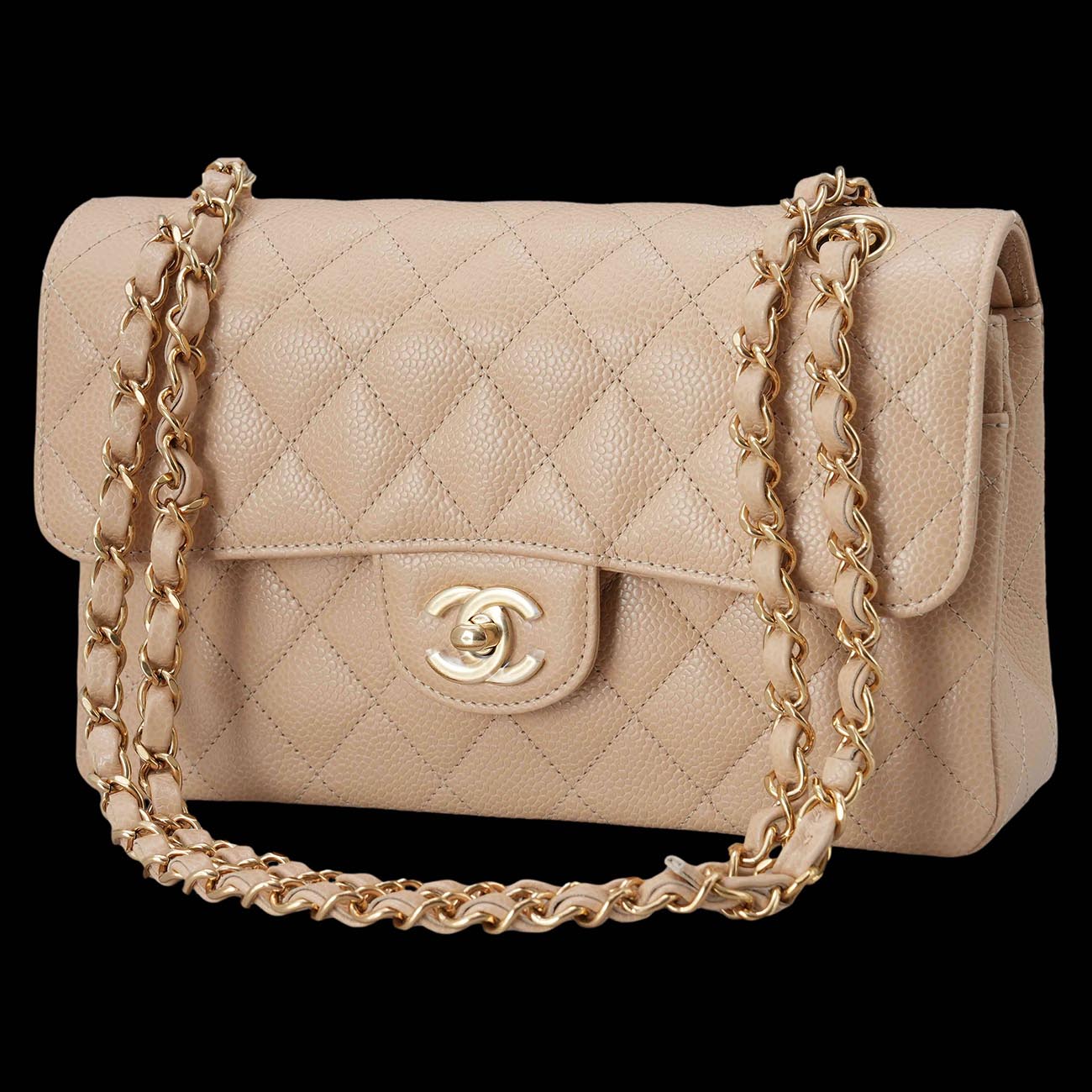 CHANEL(USED)샤넬 A01113 캐비어 클래식 스몰 플랩백