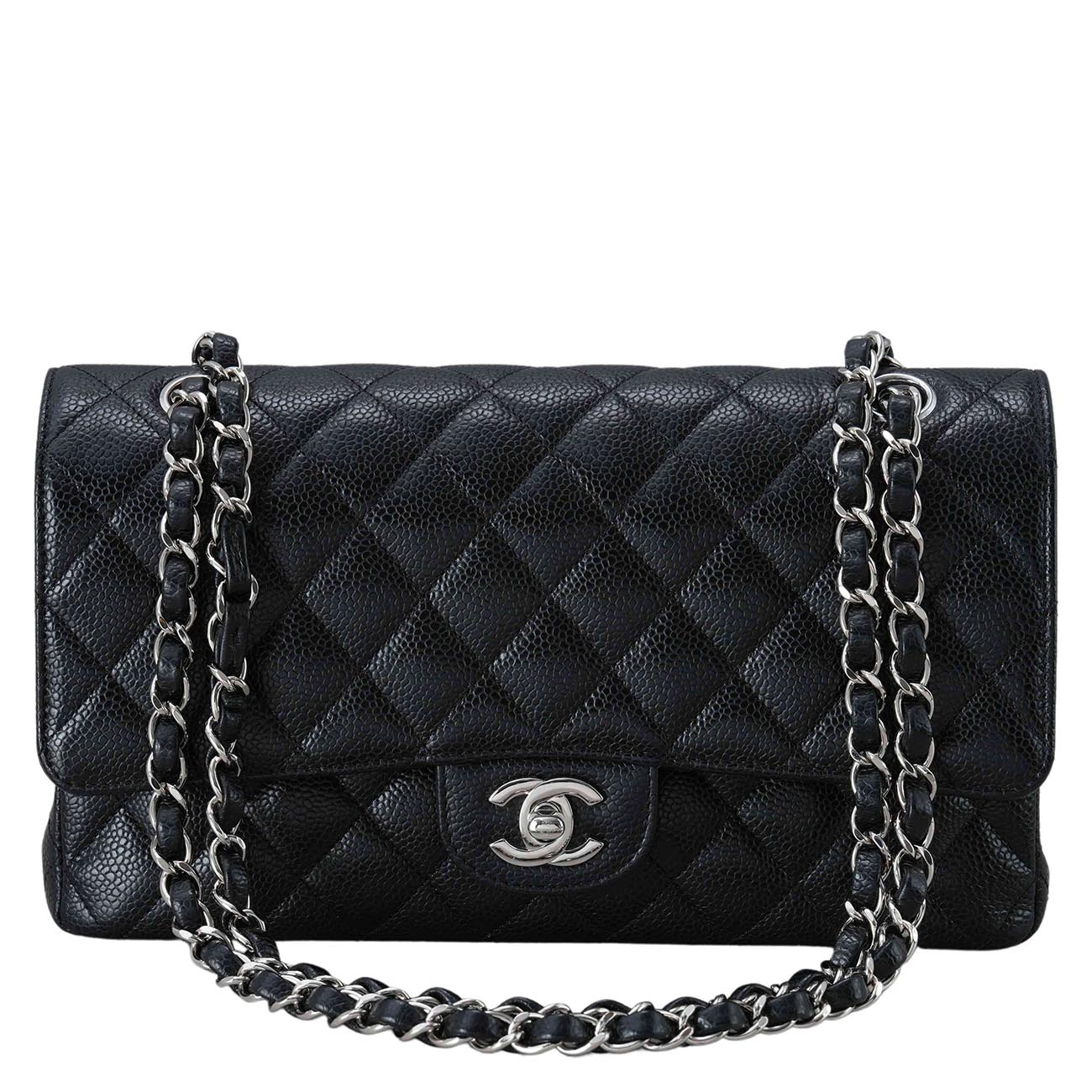 CHANEL(USED)샤넬 클래식 캐비어 미듐 플랩백