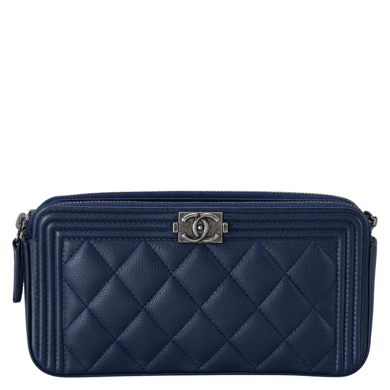 CHANEL(USED)샤넬 시즌 보이 체인 더블지퍼 크로스백