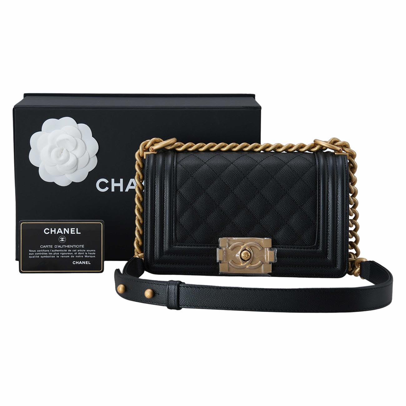 CHANEL(USED)샤넬 보이샤넬 캐비어 스몰 플랩