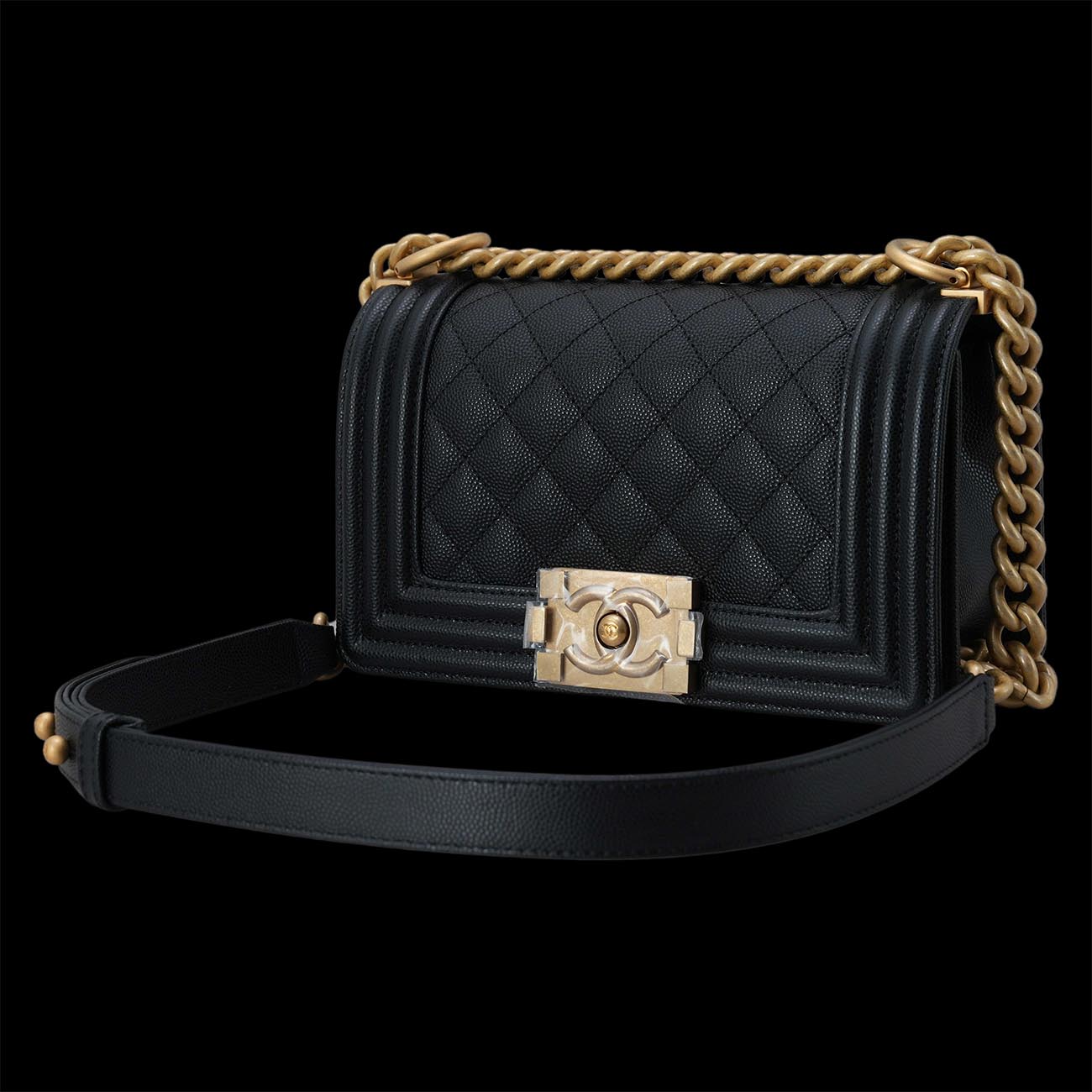 CHANEL(USED)샤넬 보이샤넬 캐비어 스몰 플랩