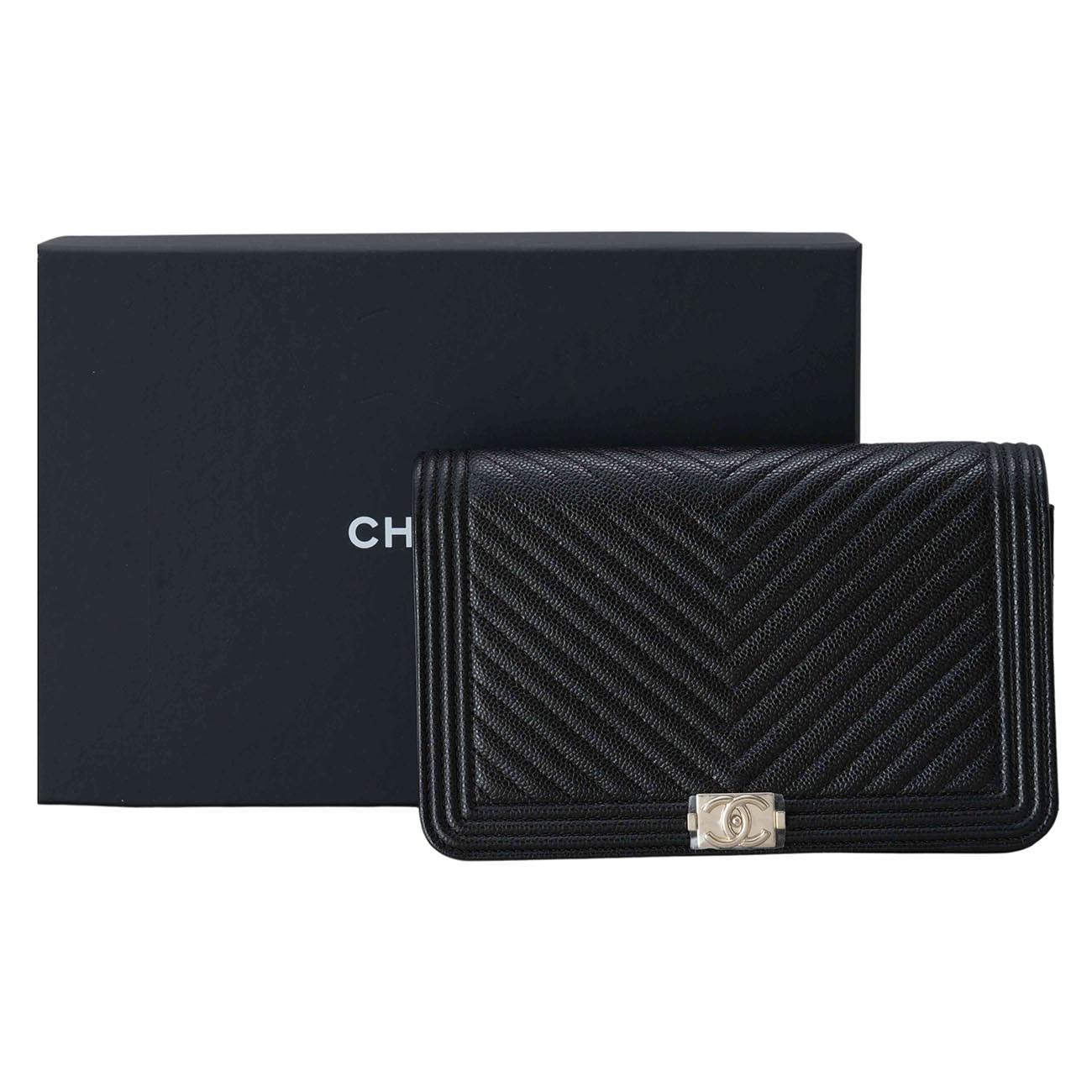 CHANEL(USED)샤넬 보이샤넬 캐비어 쉐브론 WOC