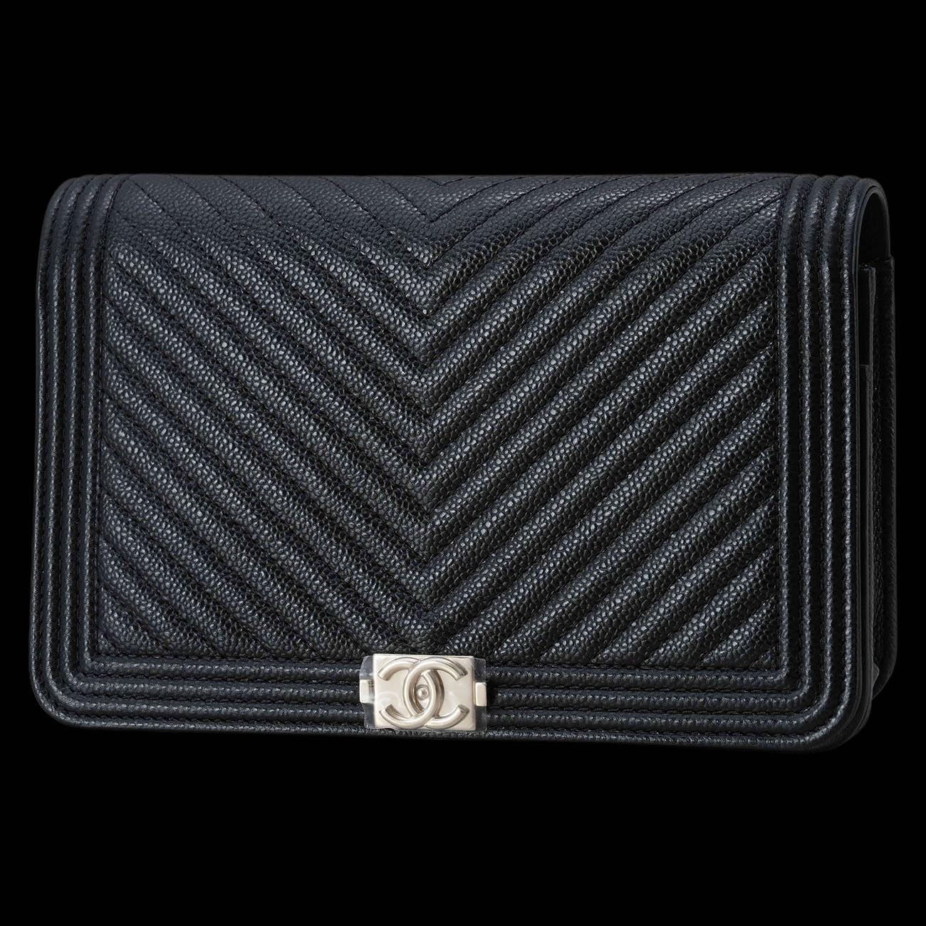 CHANEL(USED)샤넬 보이샤넬 캐비어 쉐브론 WOC