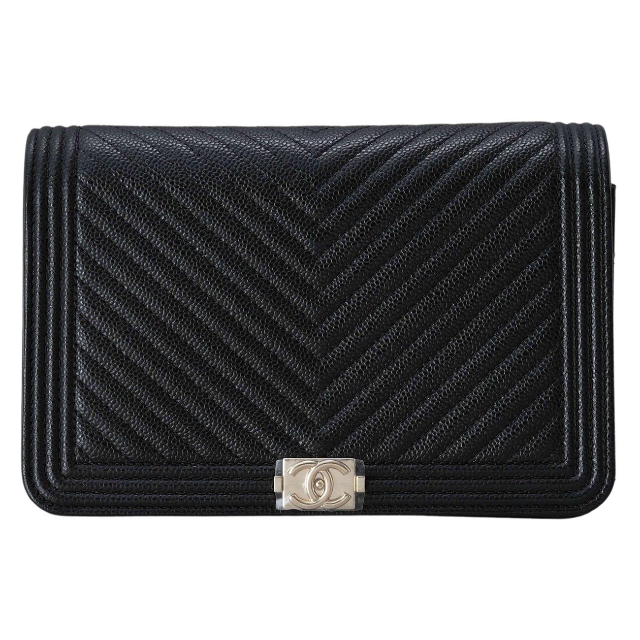 CHANEL(USED)샤넬 보이샤넬 캐비어 쉐브론 WOC