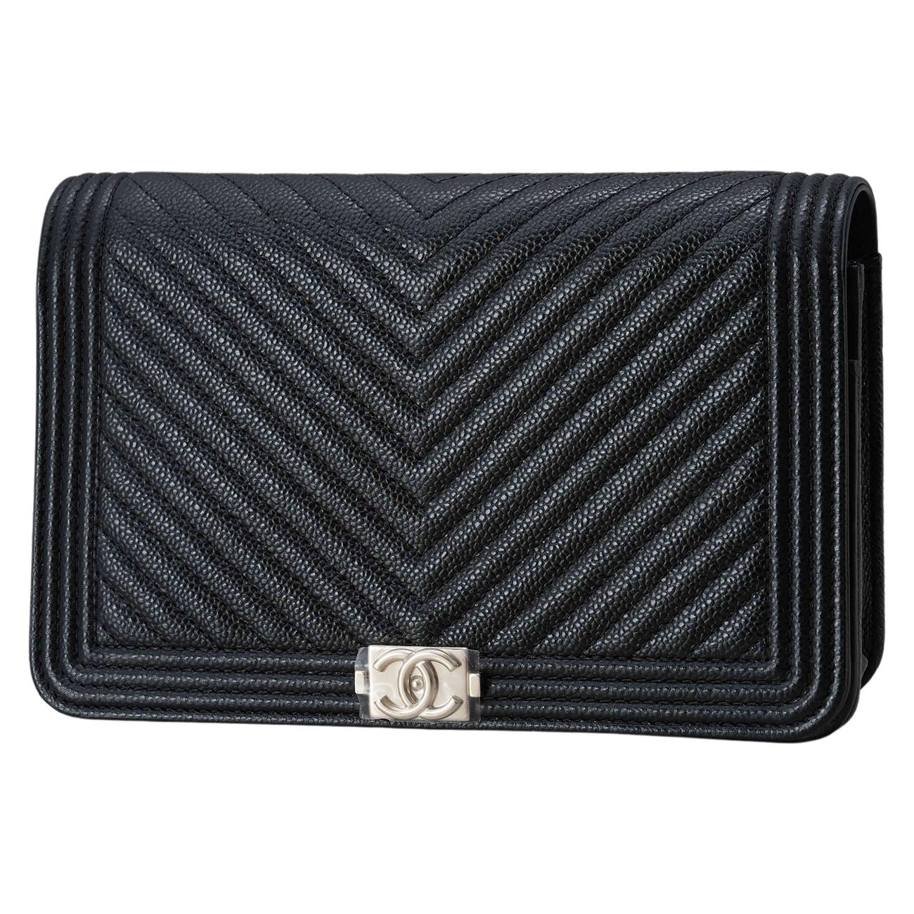CHANEL(USED)샤넬 보이샤넬 캐비어 쉐브론 WOC