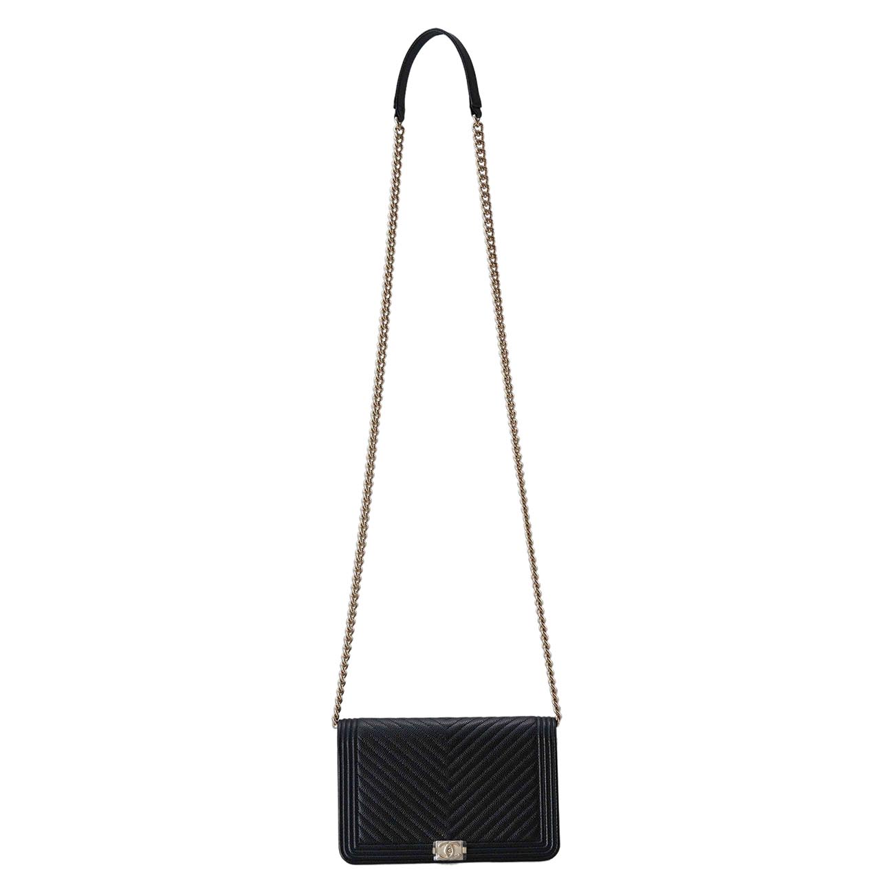 CHANEL(USED)샤넬 보이샤넬 캐비어 쉐브론 WOC