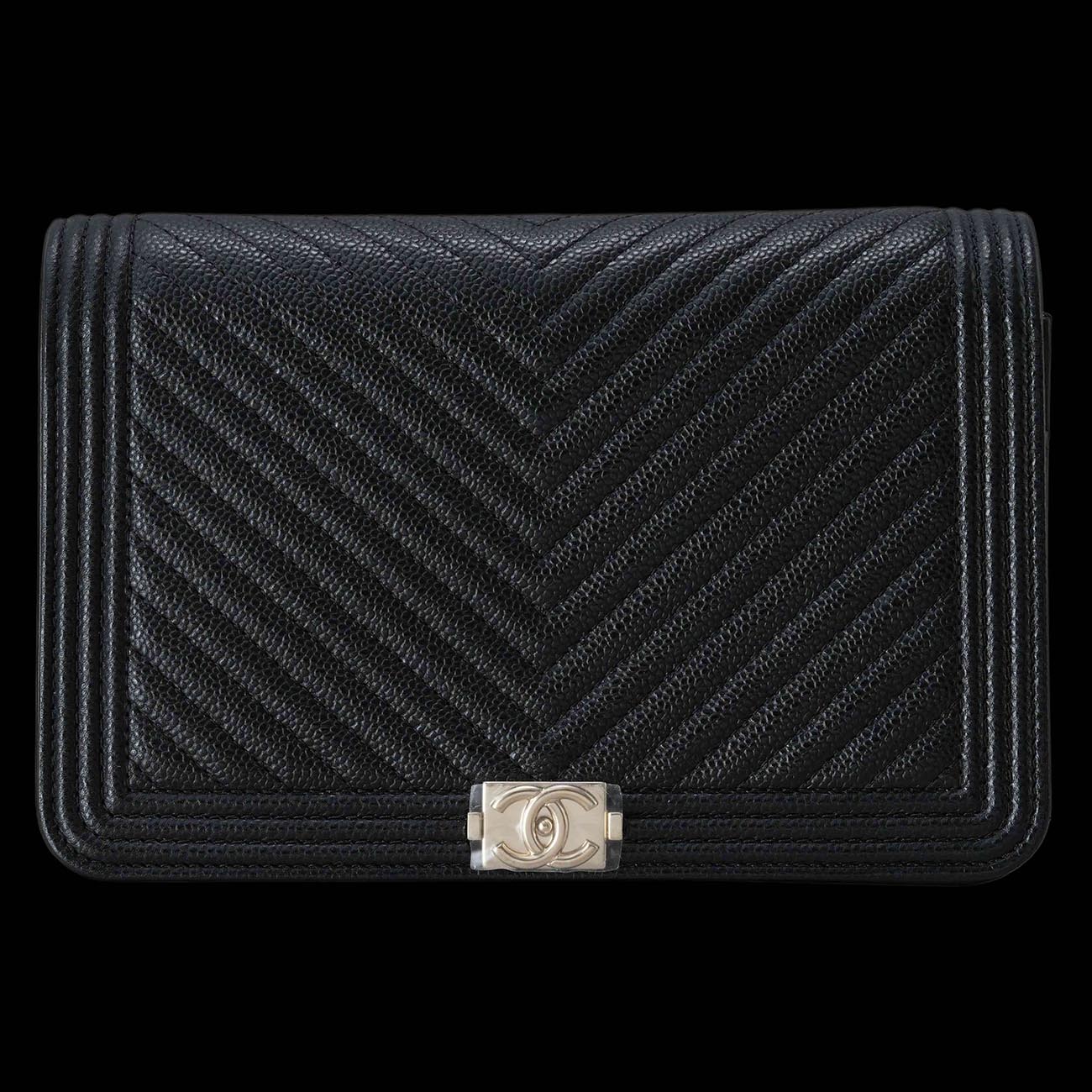 CHANEL(USED)샤넬 보이샤넬 캐비어 쉐브론 WOC