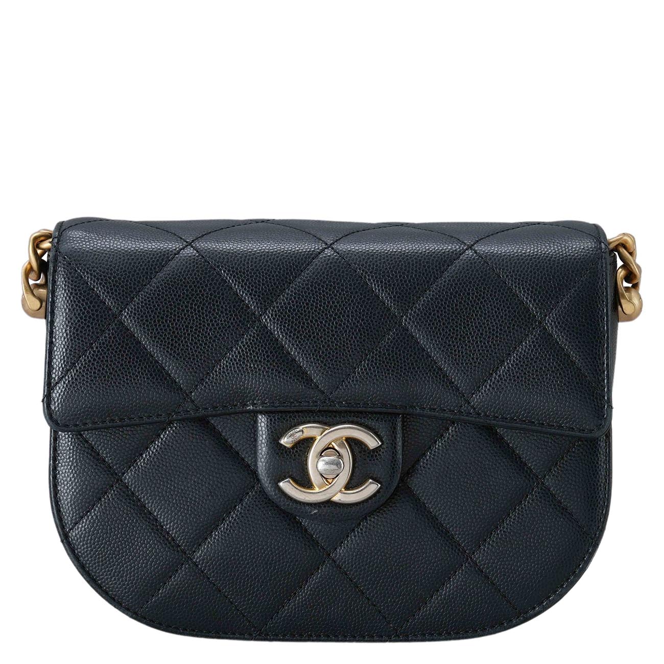 CHANEL(USED)샤넬 시즌 캐비어 플랩 체인 숄더백