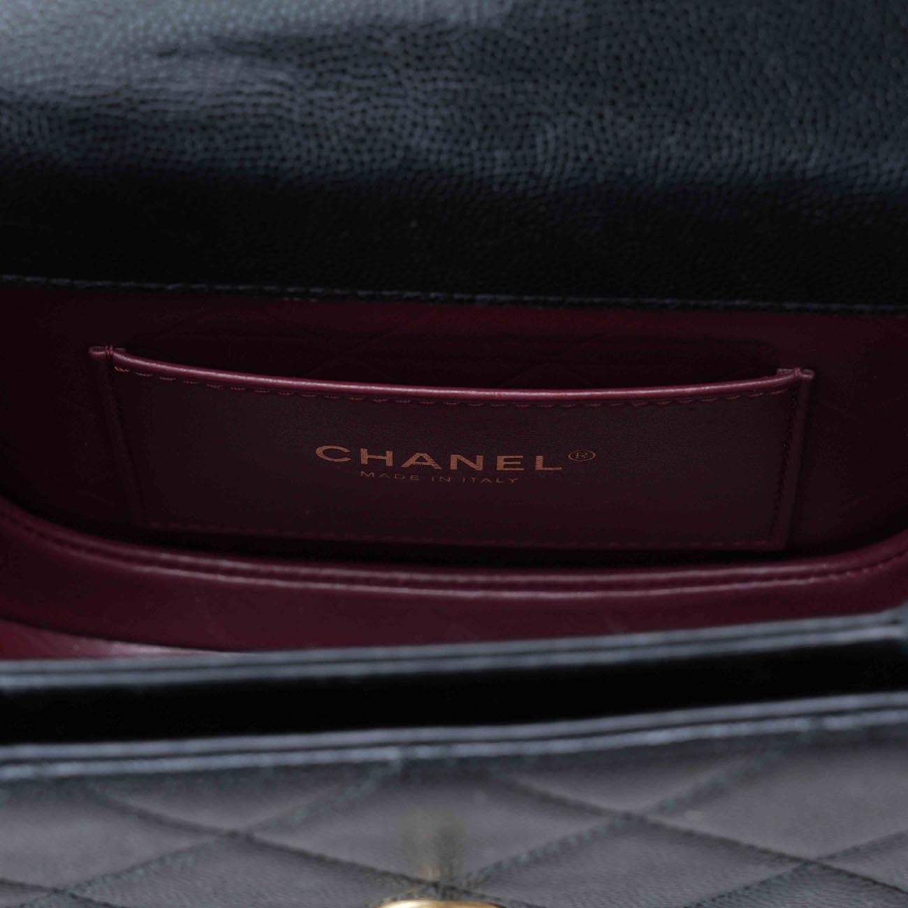 CHANEL(USED)샤넬 시즌 캐비어 플랩 체인 숄더백