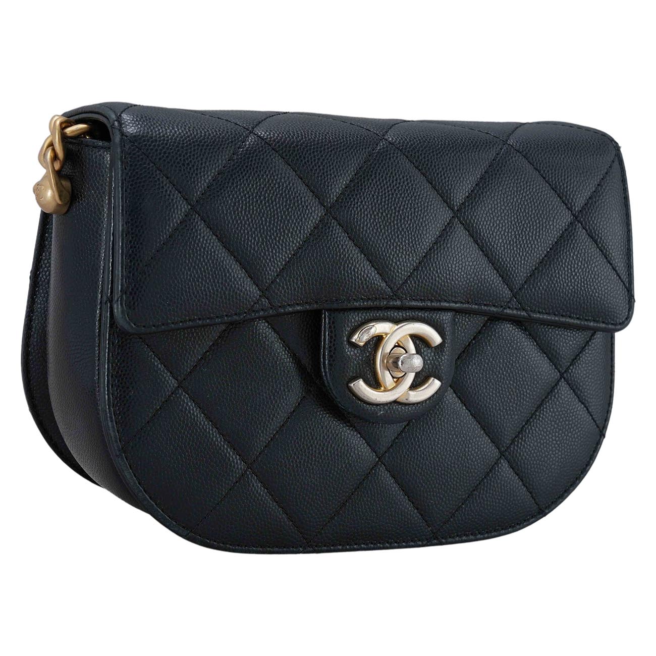 CHANEL(USED)샤넬 시즌 캐비어 플랩 체인 숄더백