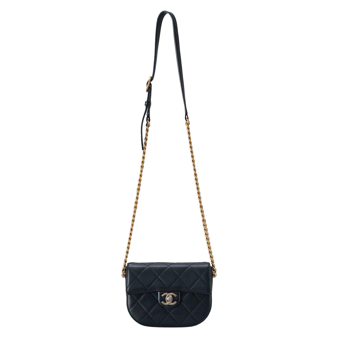 CHANEL(USED)샤넬 시즌 캐비어 플랩 체인 숄더백