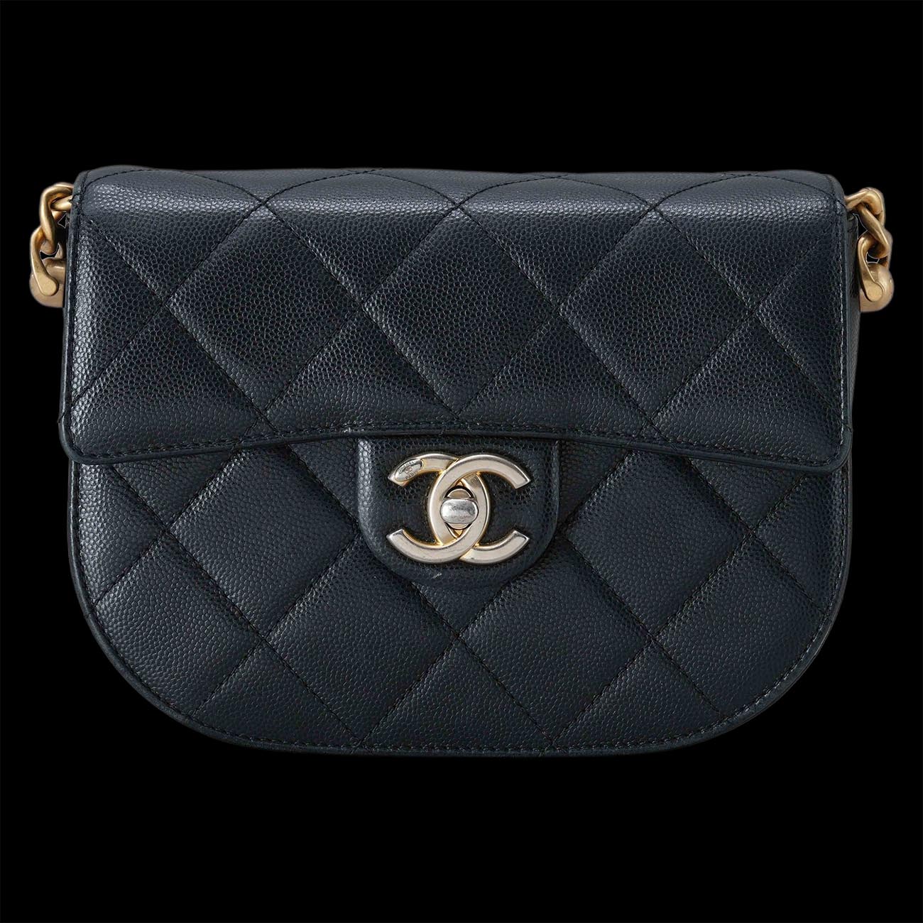 CHANEL(USED)샤넬 시즌 캐비어 플랩 체인 숄더백