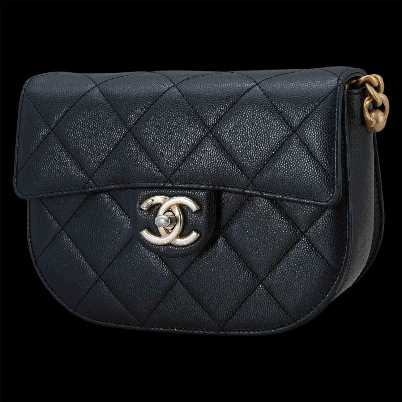 CHANEL(USED)샤넬 시즌 캐비어 플랩 체인 숄더백