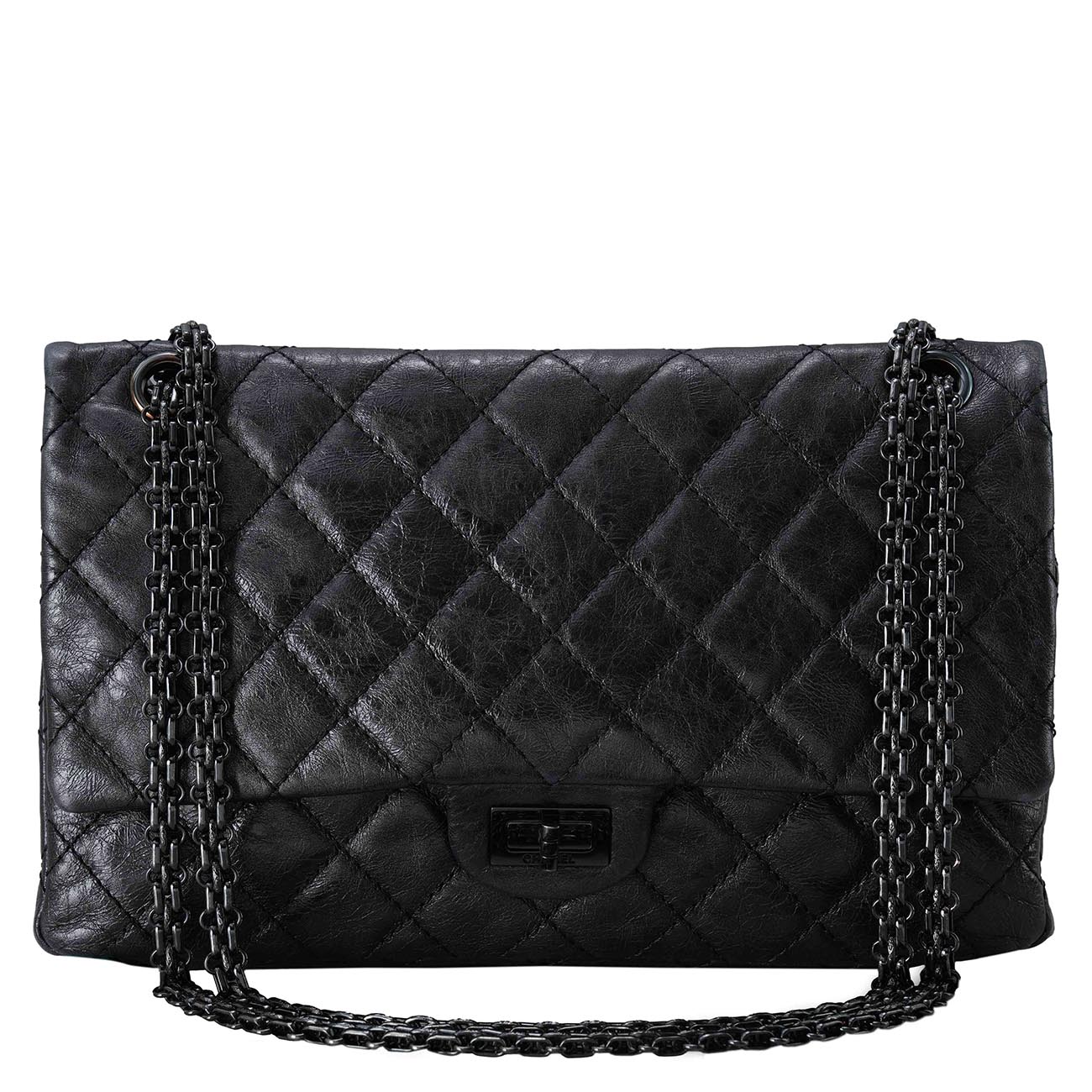 CHANEL(USED)샤넬 메탈릭 빈티지 2.55 구미듐 플랩백